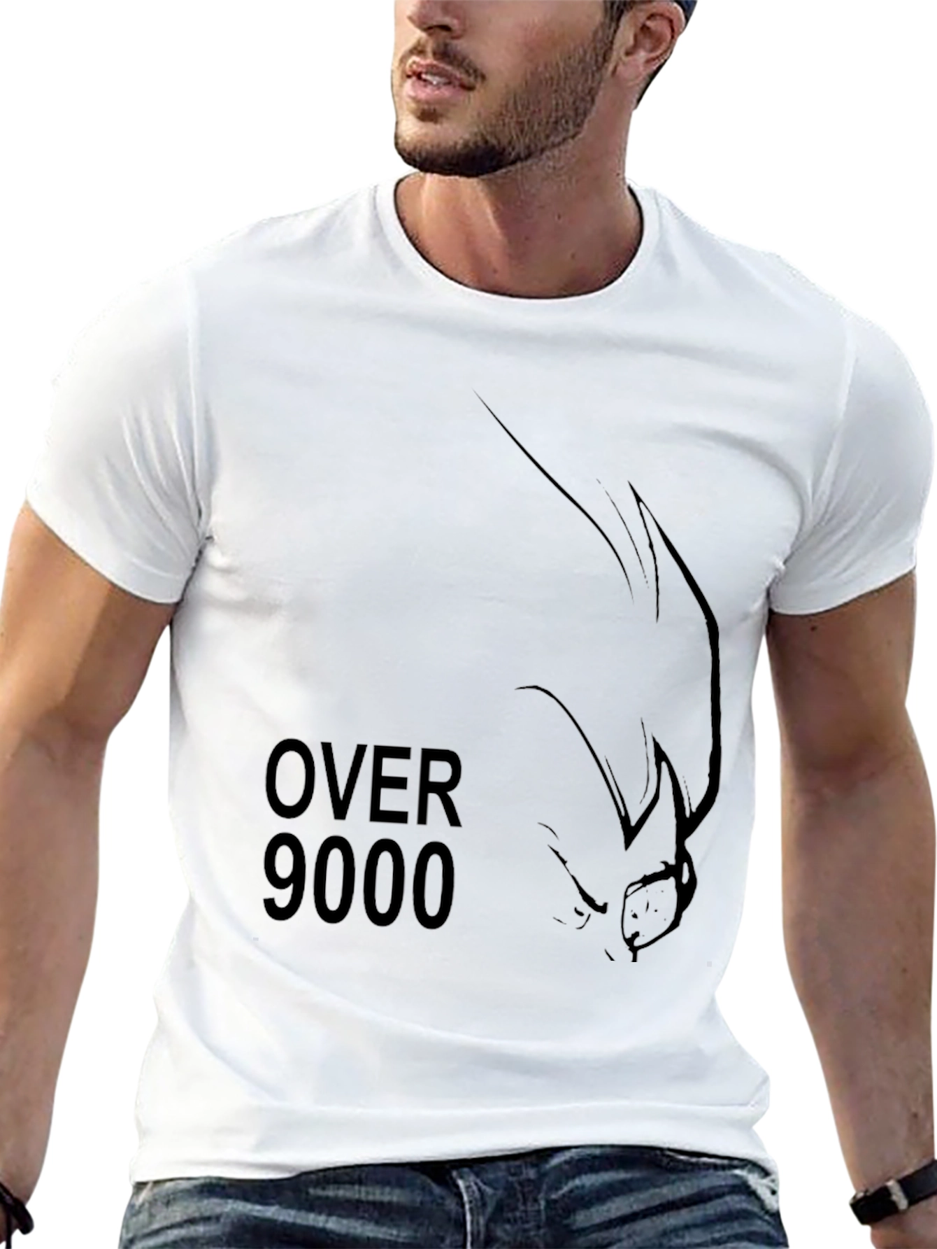 Over 9000 T-Shirt - Mens Black Graphic Tee