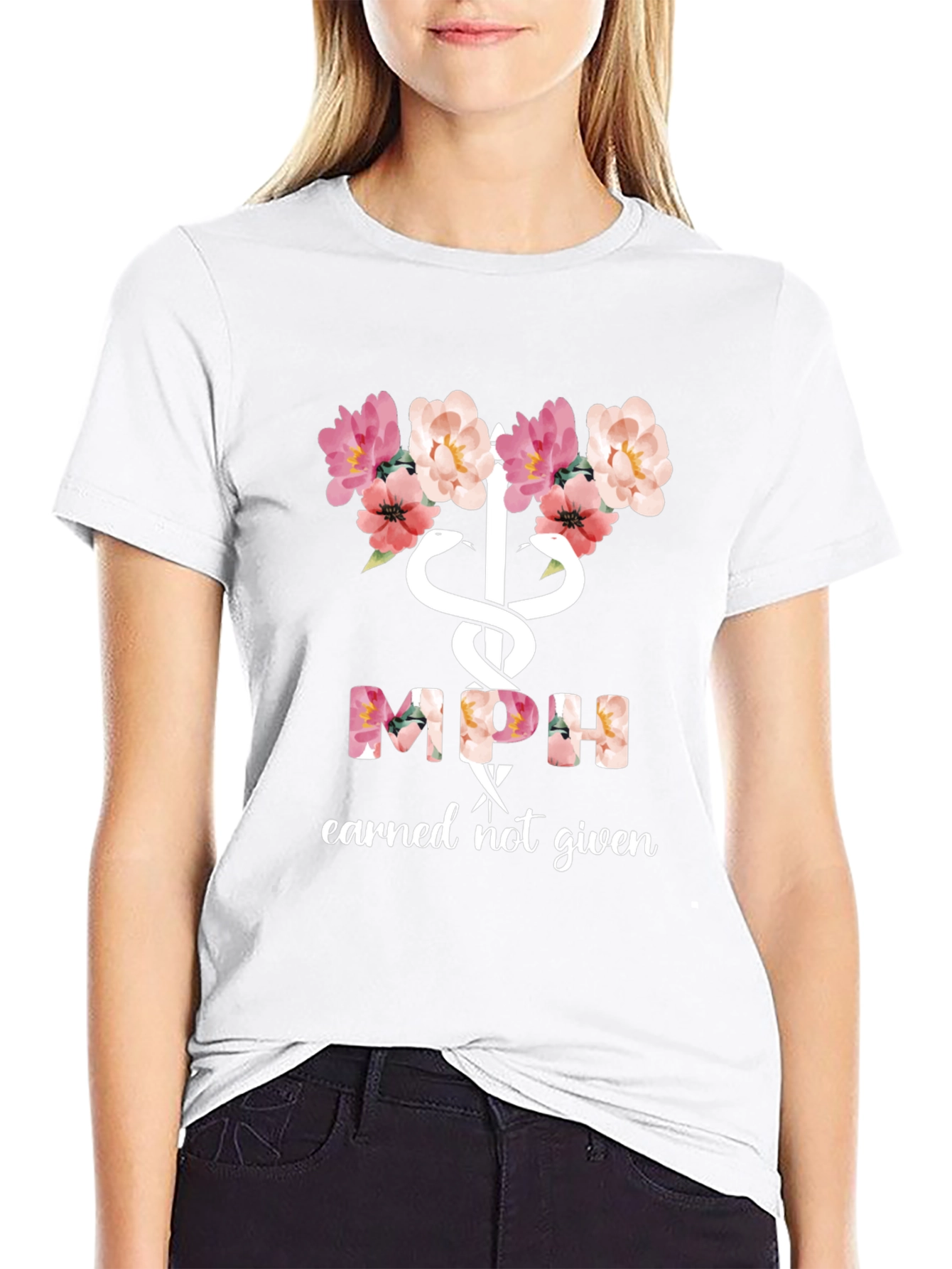 Floral MPH Earned Not Given Tee