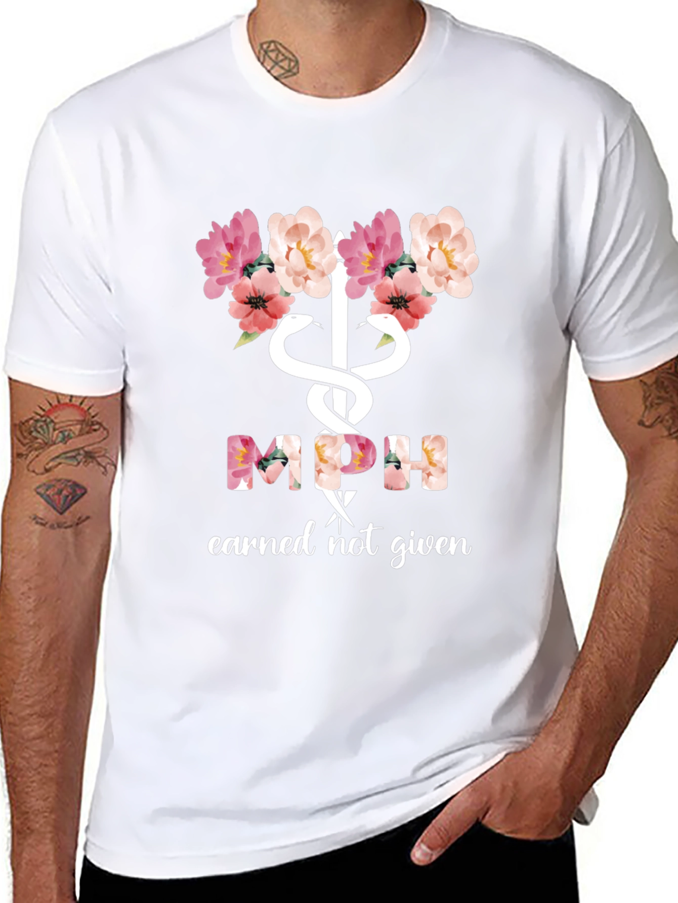 Floral MPH Earned Not Given Tee