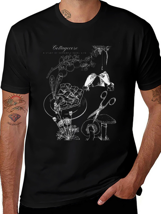 Artistic Collagecore T-Shirt - Black