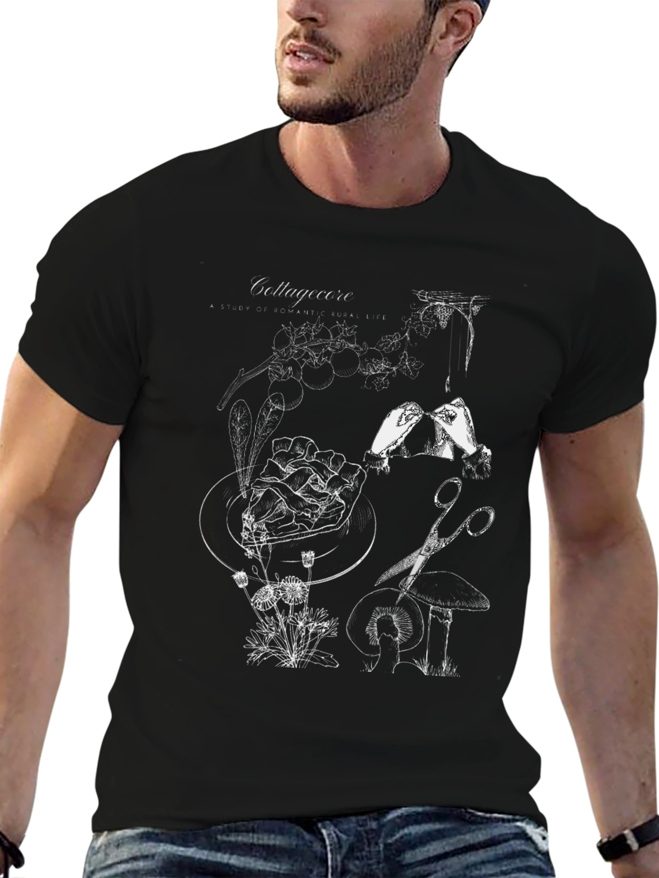 Artistic Collagecore T-Shirt - Black