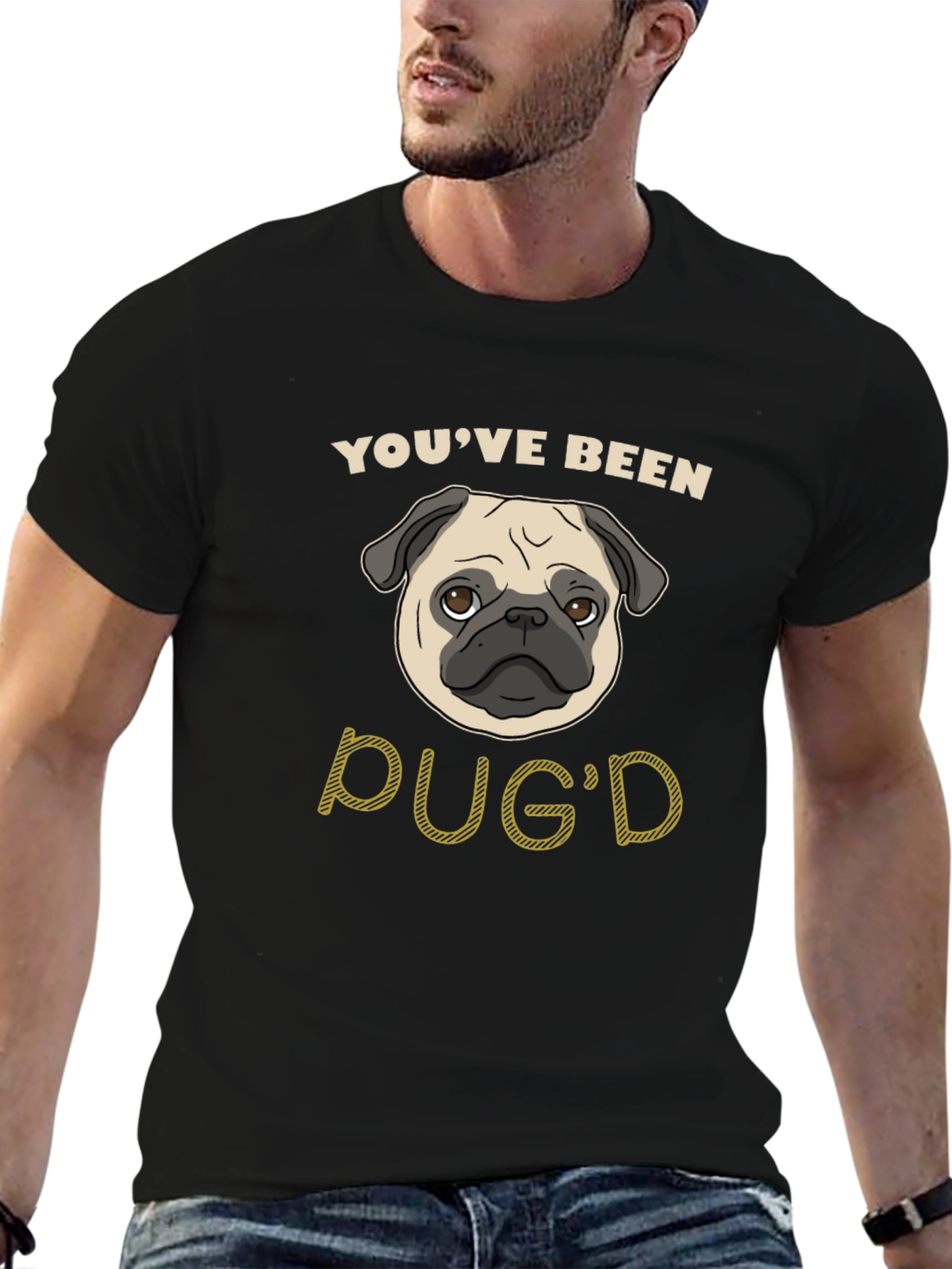 Youve Been Pugd Black Graphic T-Shirt