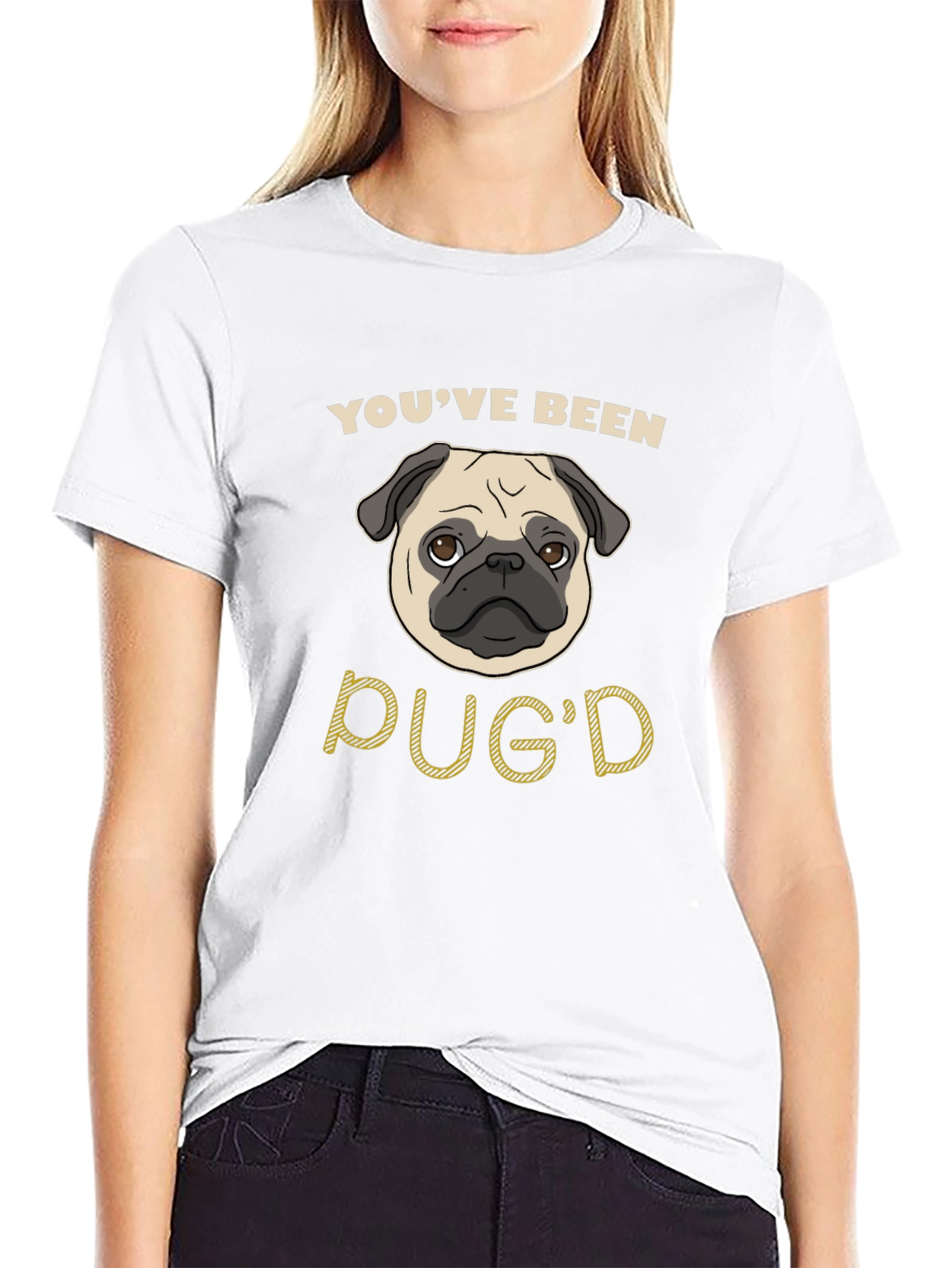 Youve Been Pugd Black Graphic T-Shirt