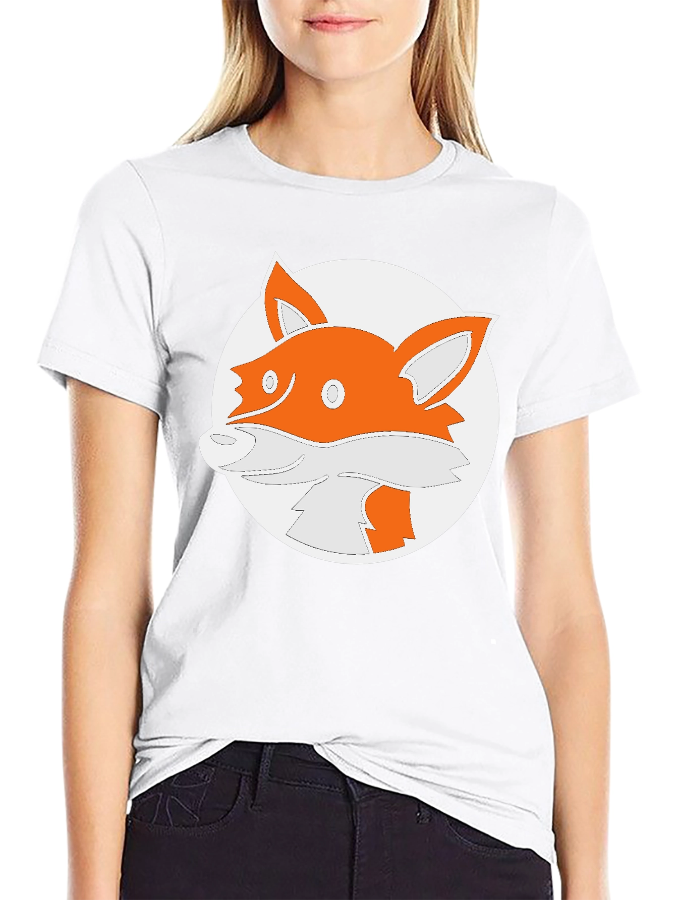 Fox Graphic Black T-Shirt - Stylish Animal Design