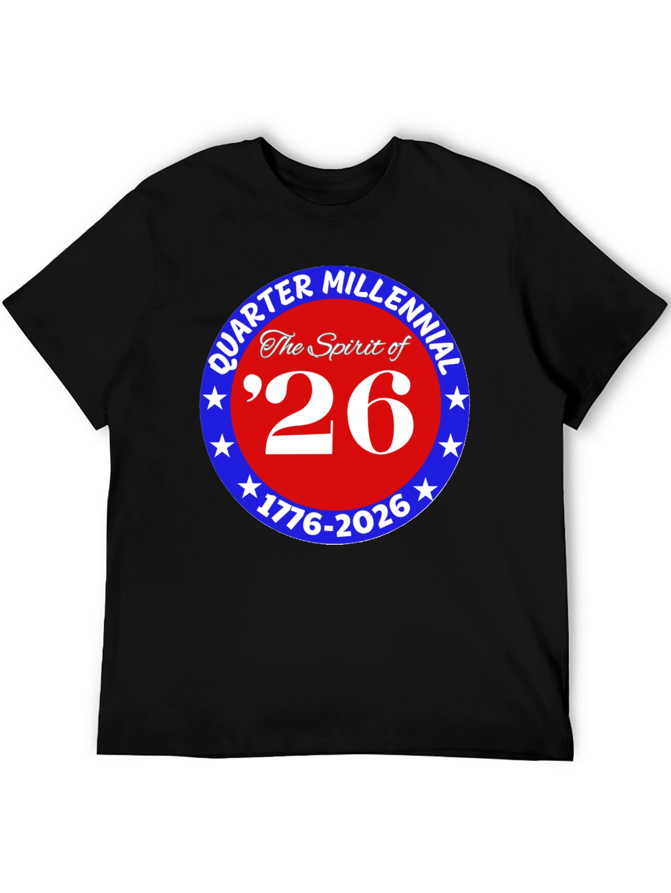 Quarter Millennial 26 Black T-Shirt