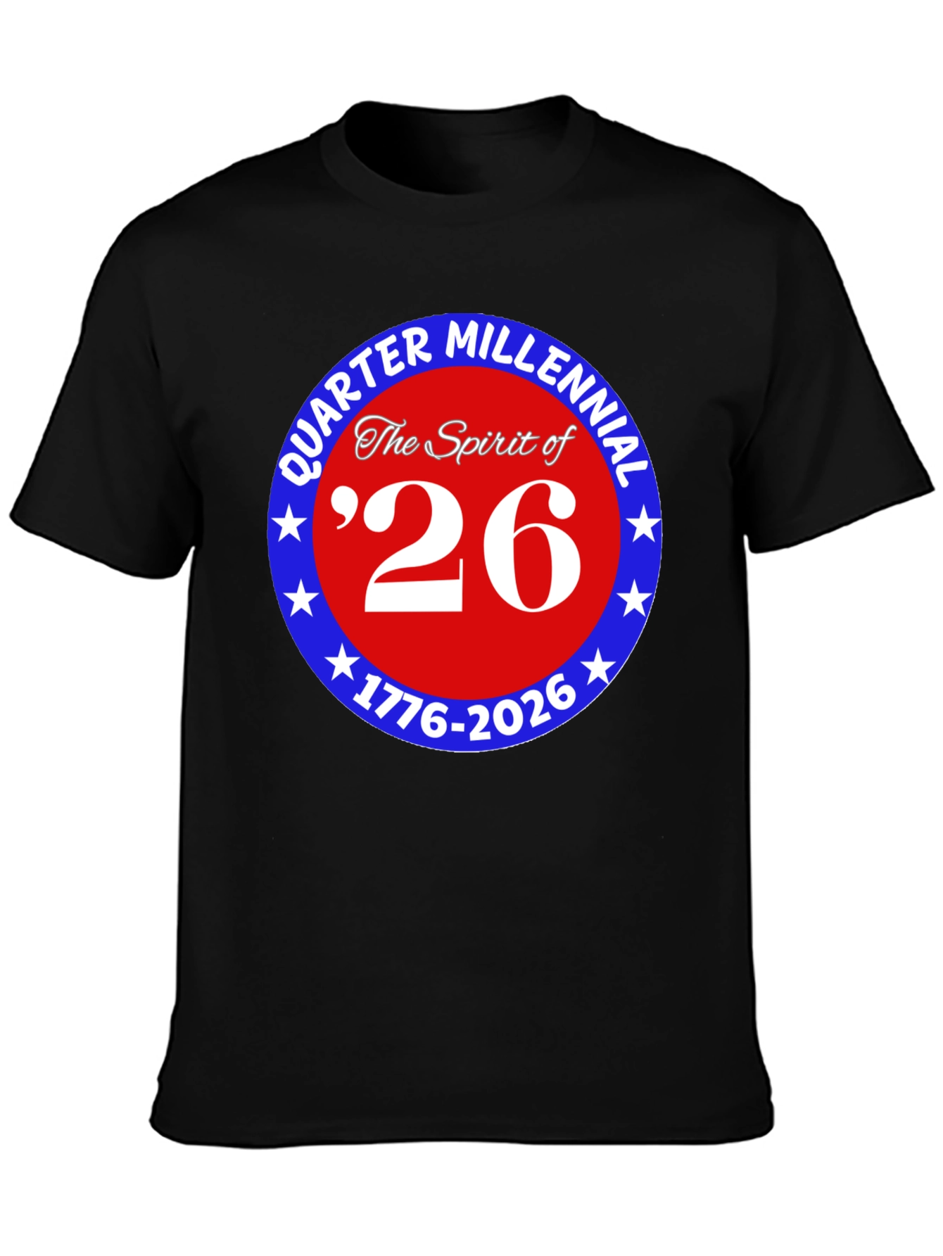 Quarter Millennial 26 Black T-Shirt
