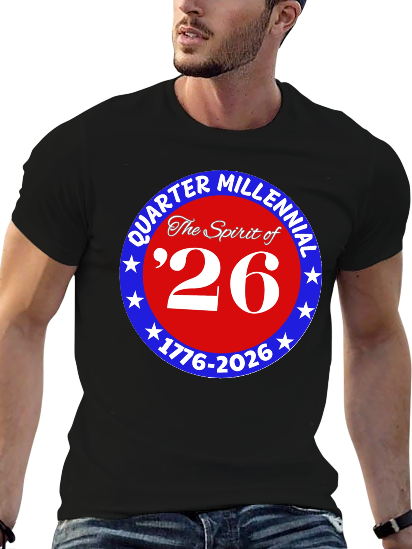 Quarter Millennial 26 Black T-Shirt