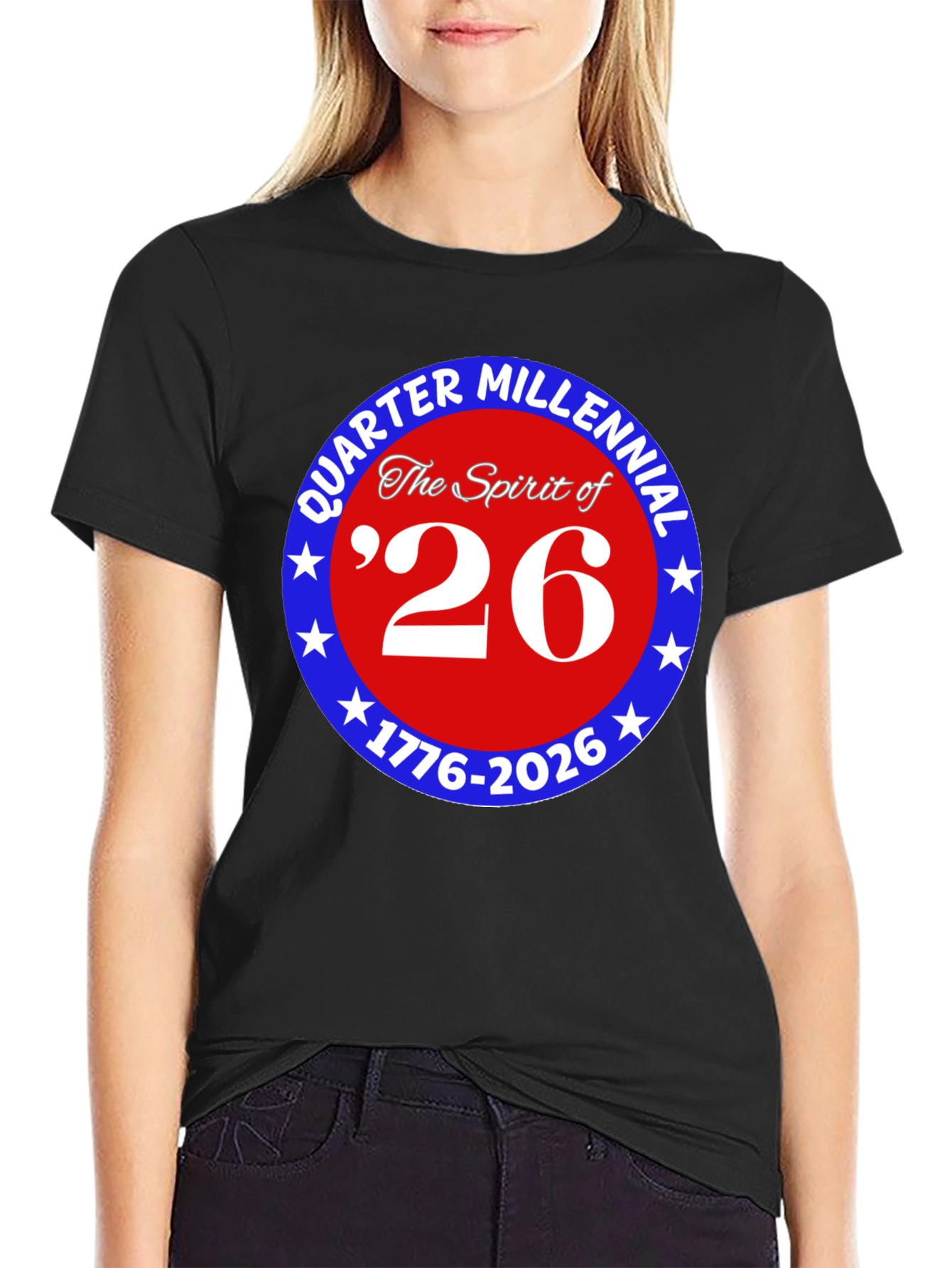 Quarter Millennial 26 Black T-Shirt