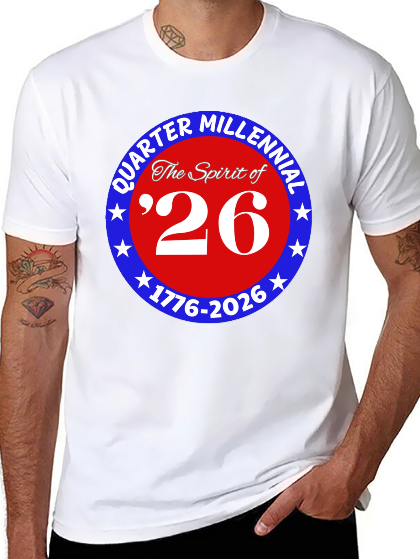 Quarter Millennial 26 Black T-Shirt