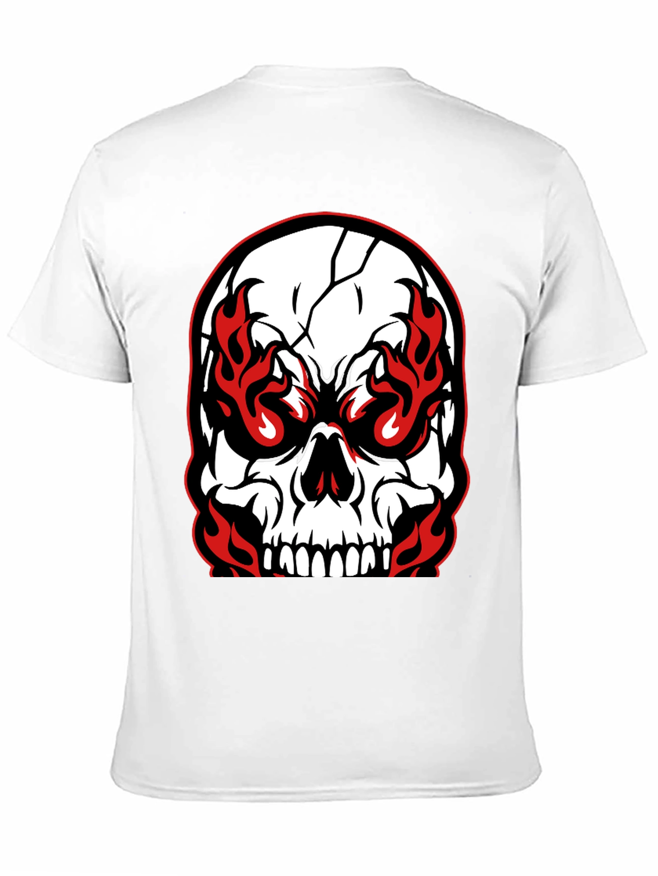 Fiery Skull Graphic T-Shirt