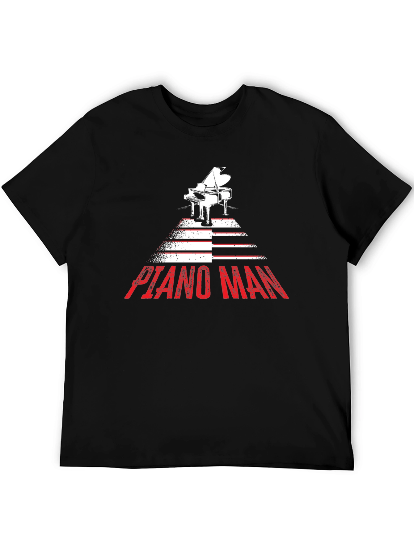 Piano Man Graphic Tee - Music Lover Shirt