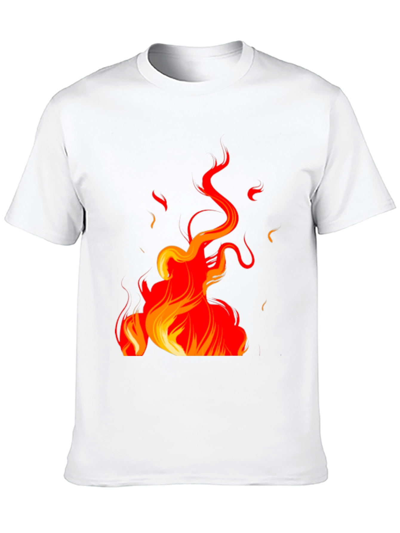 Fiery Flames Graphic Black T-Shirt