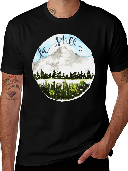 Be Still Mountain Graphic Tee