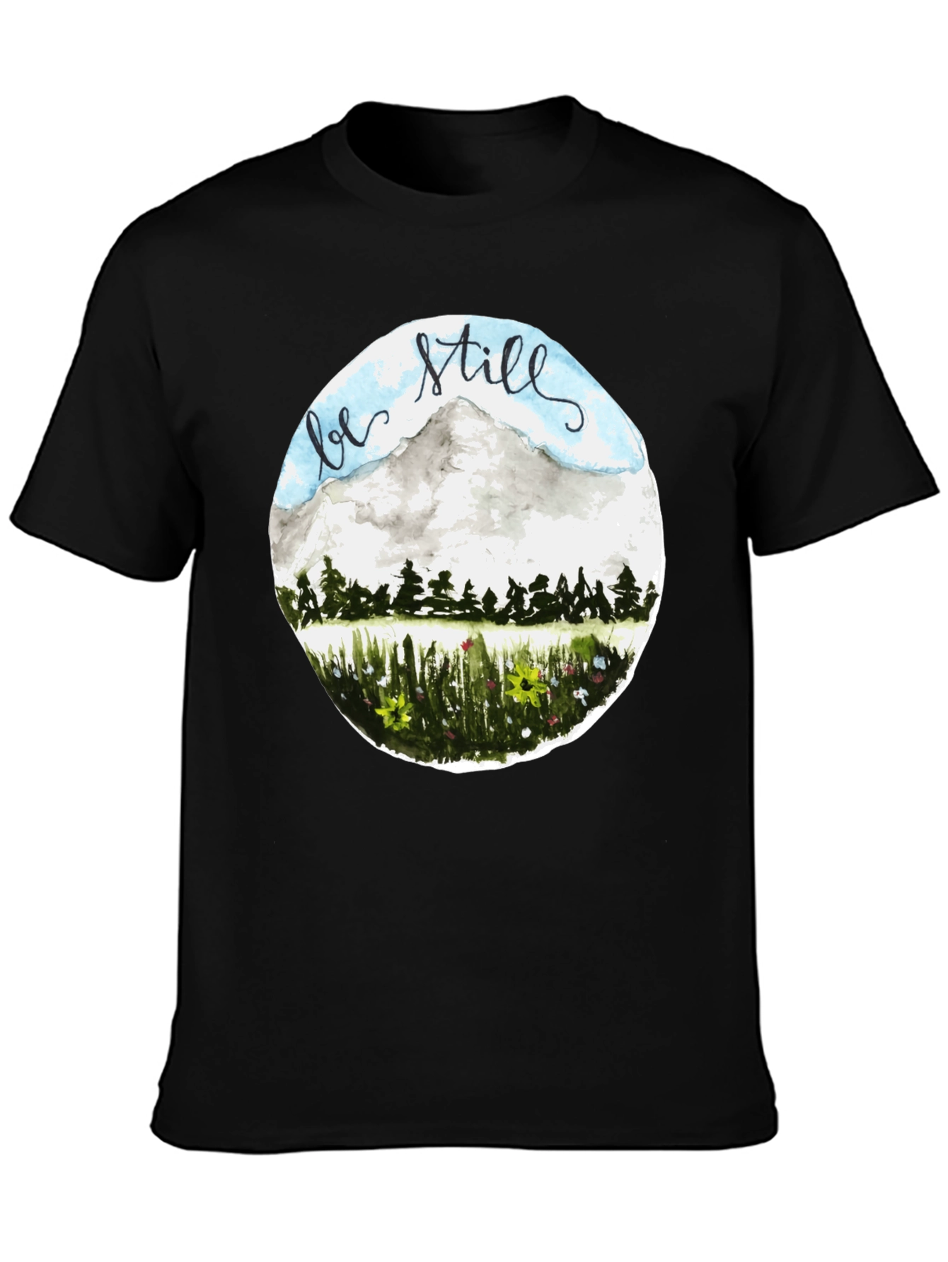 Be Still Mountain Graphic Tee