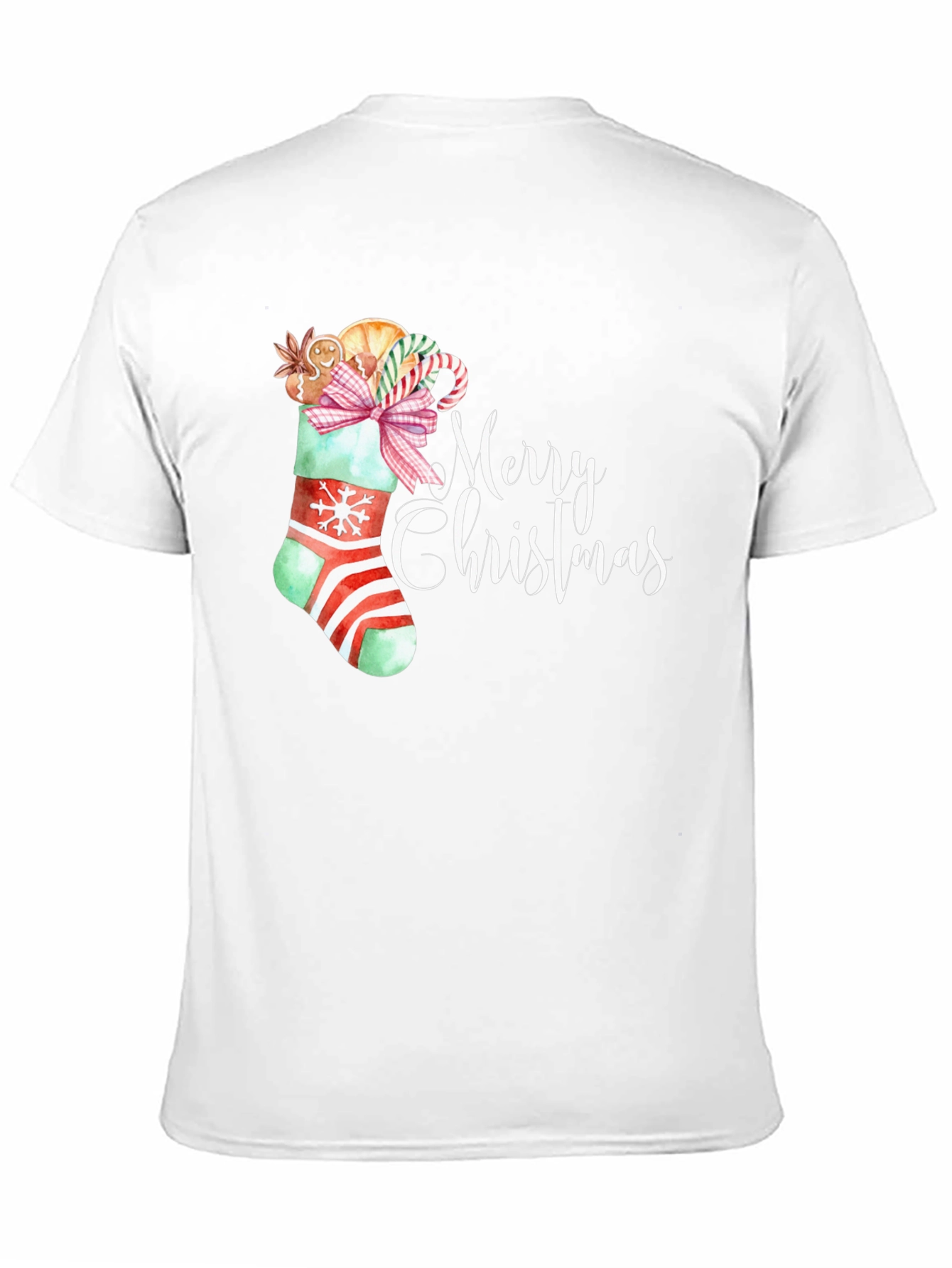 Festive Merry Christmas Stocking T-Shirt
