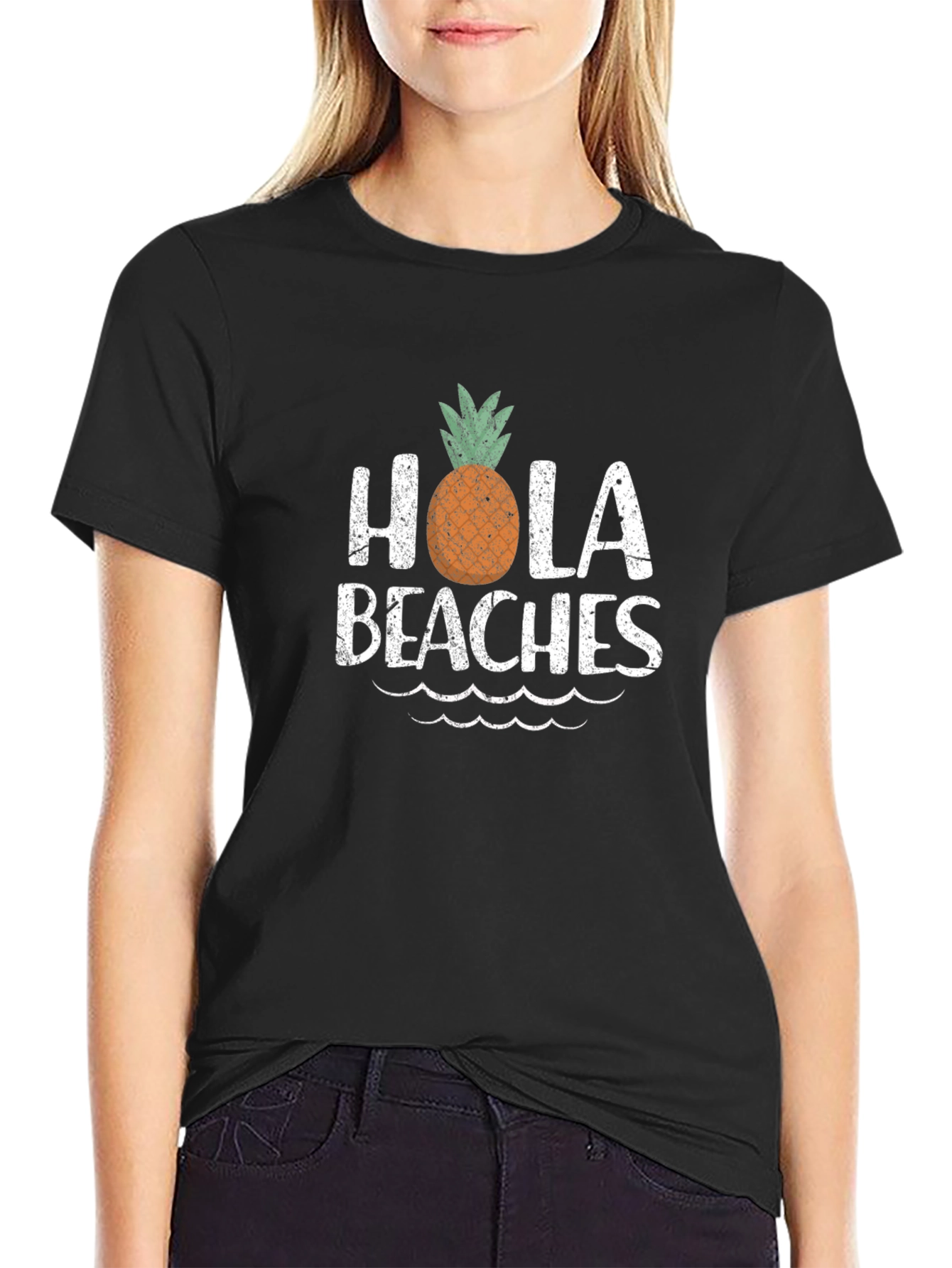 Hola Beaches Pineapple Graphic Tee