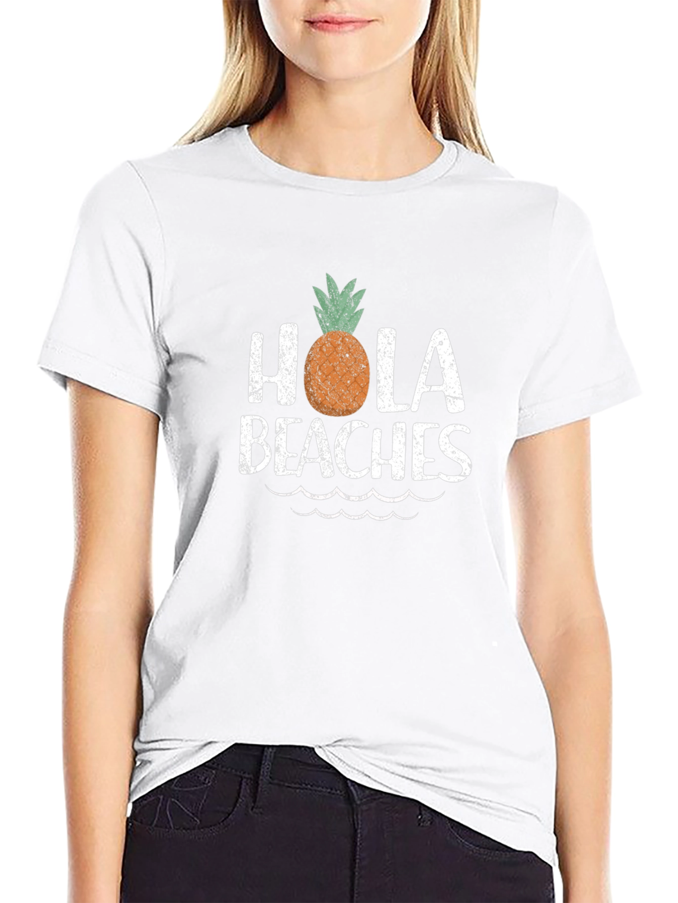 Hola Beaches Pineapple Graphic Tee