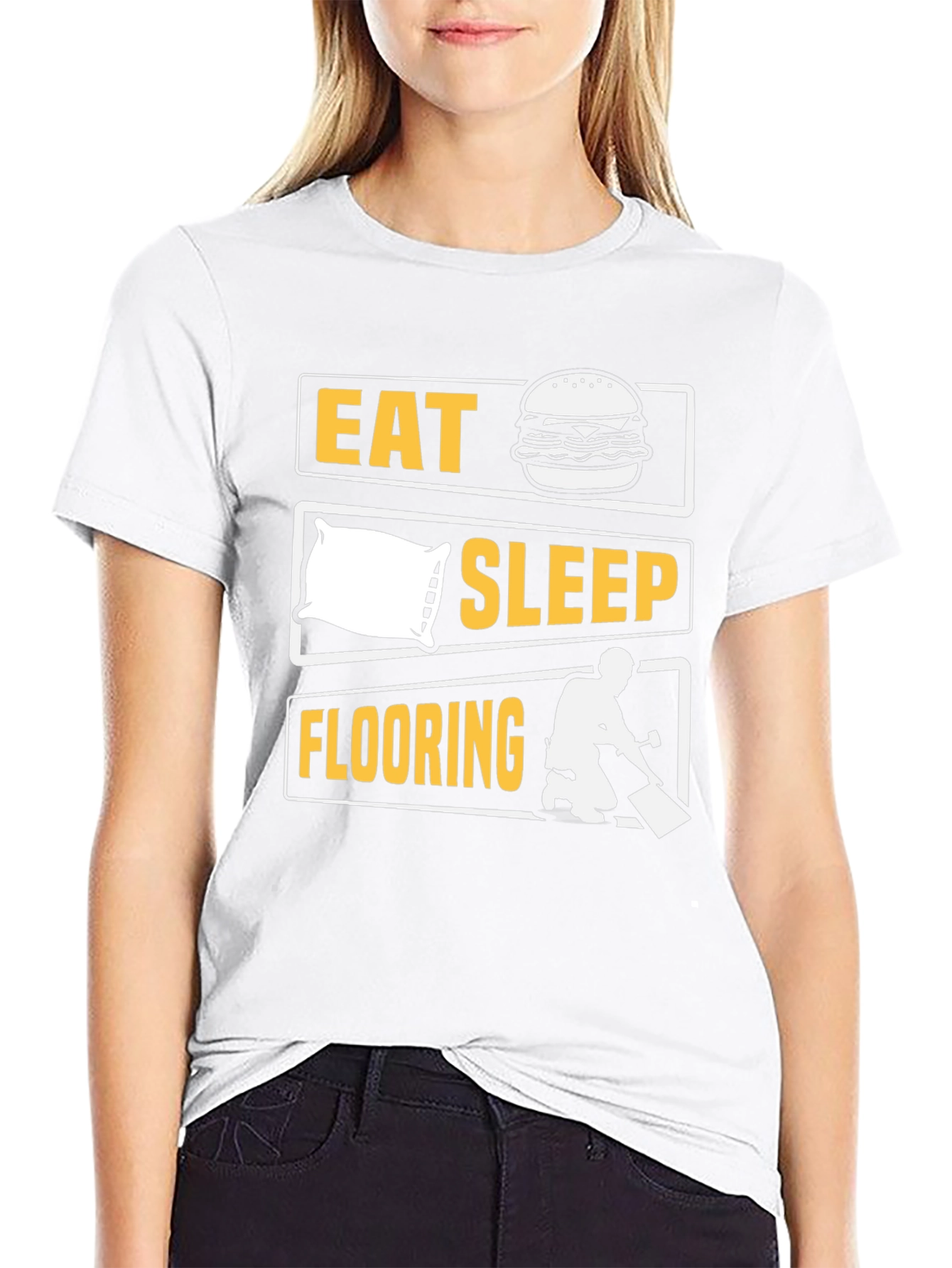 Eat Sleep Flooring T-Shirt Funny Job Tee