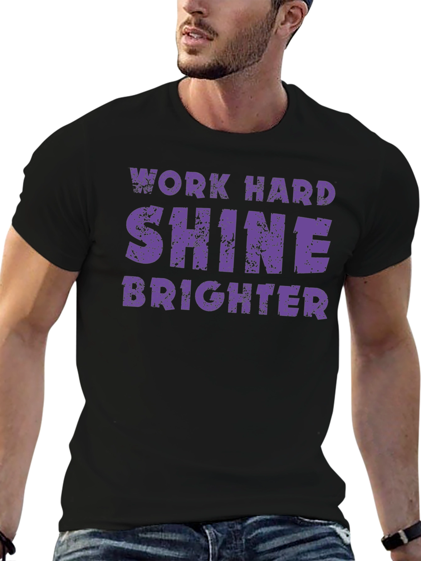 Work Hard Shine Brighter Graphic T-Shirt