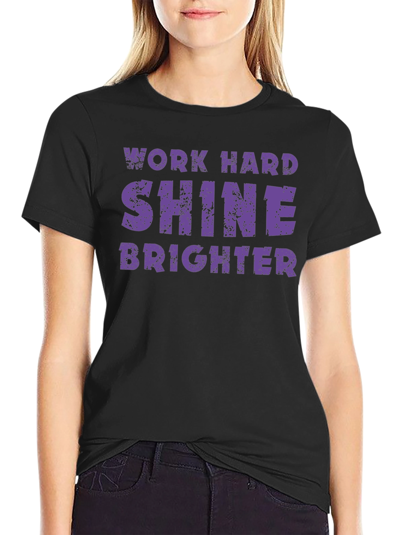Work Hard Shine Brighter Graphic T-Shirt