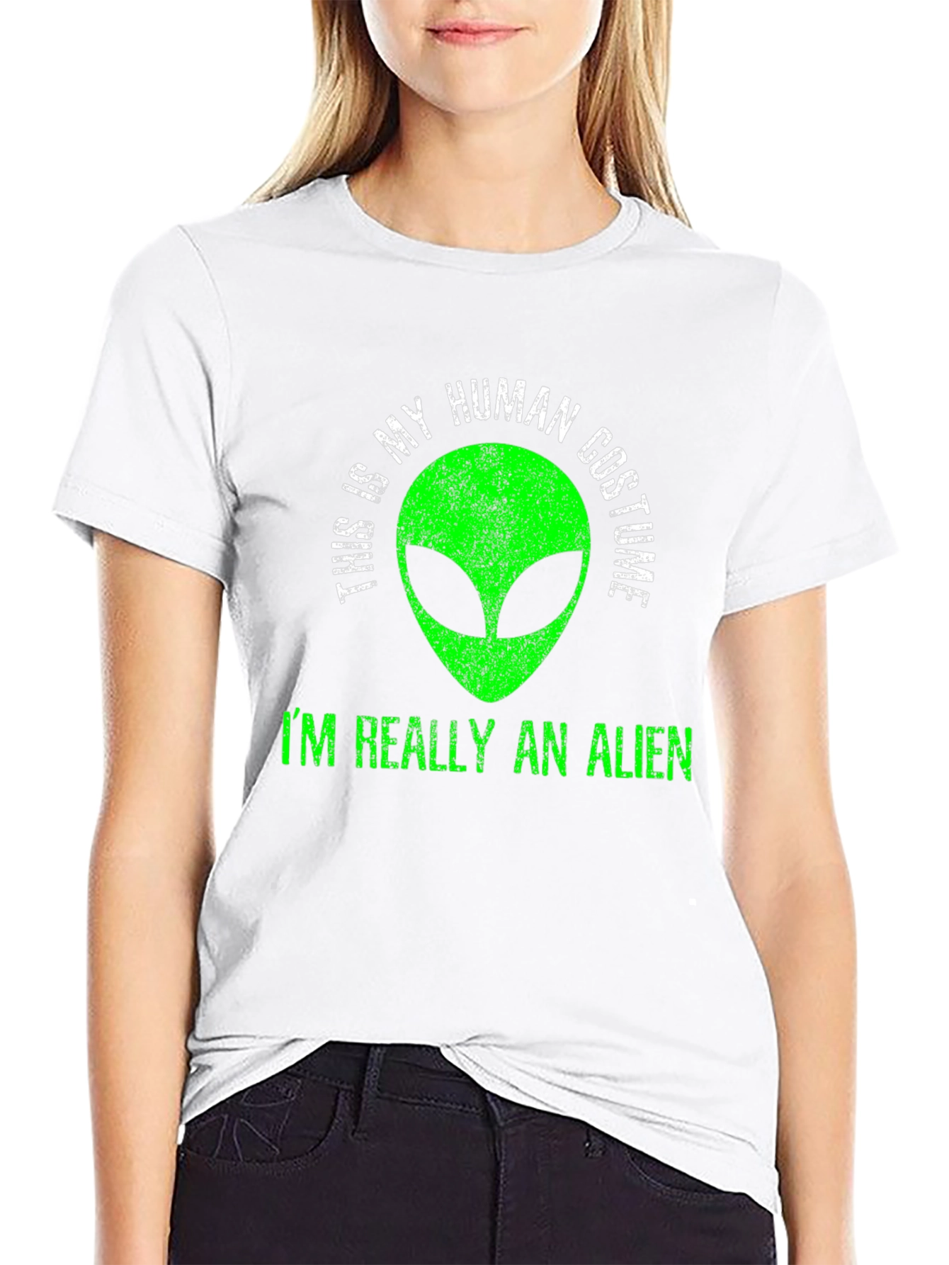 Human Costume Alien T-Shirt - Funny Graphic Tee