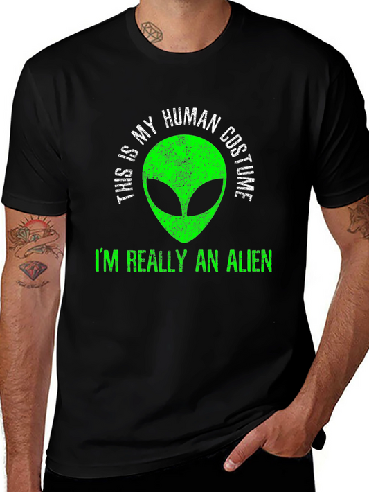 Human Costume Alien T-Shirt - Funny Graphic Tee