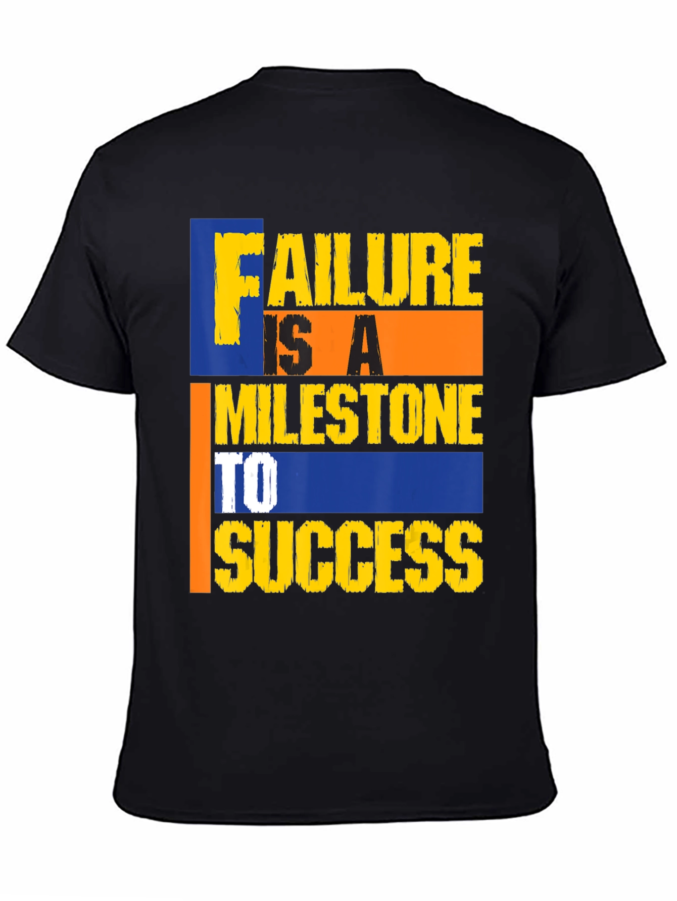 Motivational Failure Milestone to Success Black Tee