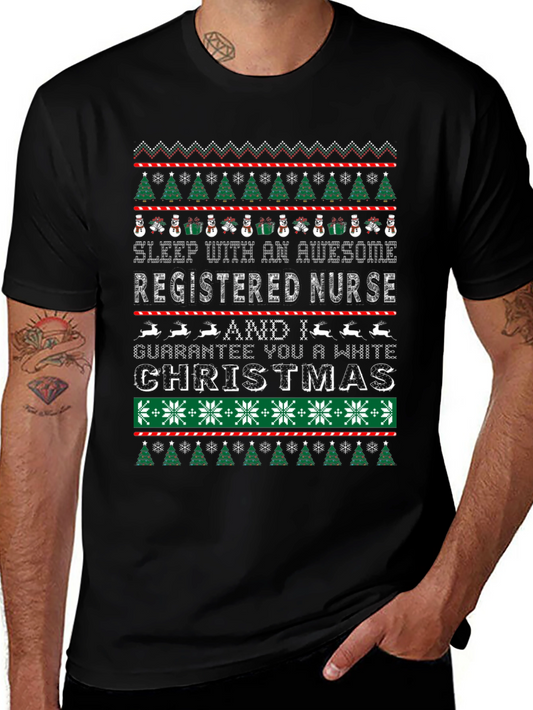 Registered Nurse Christmas Graphic T-Shirt