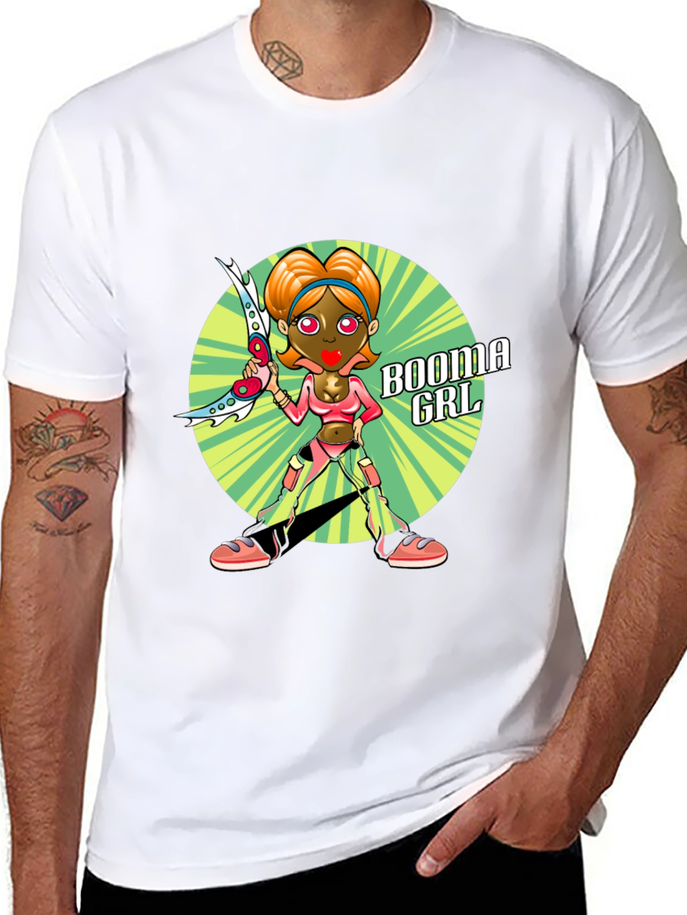 Booma Girl Graphic Tee - Unique Cartoon Design