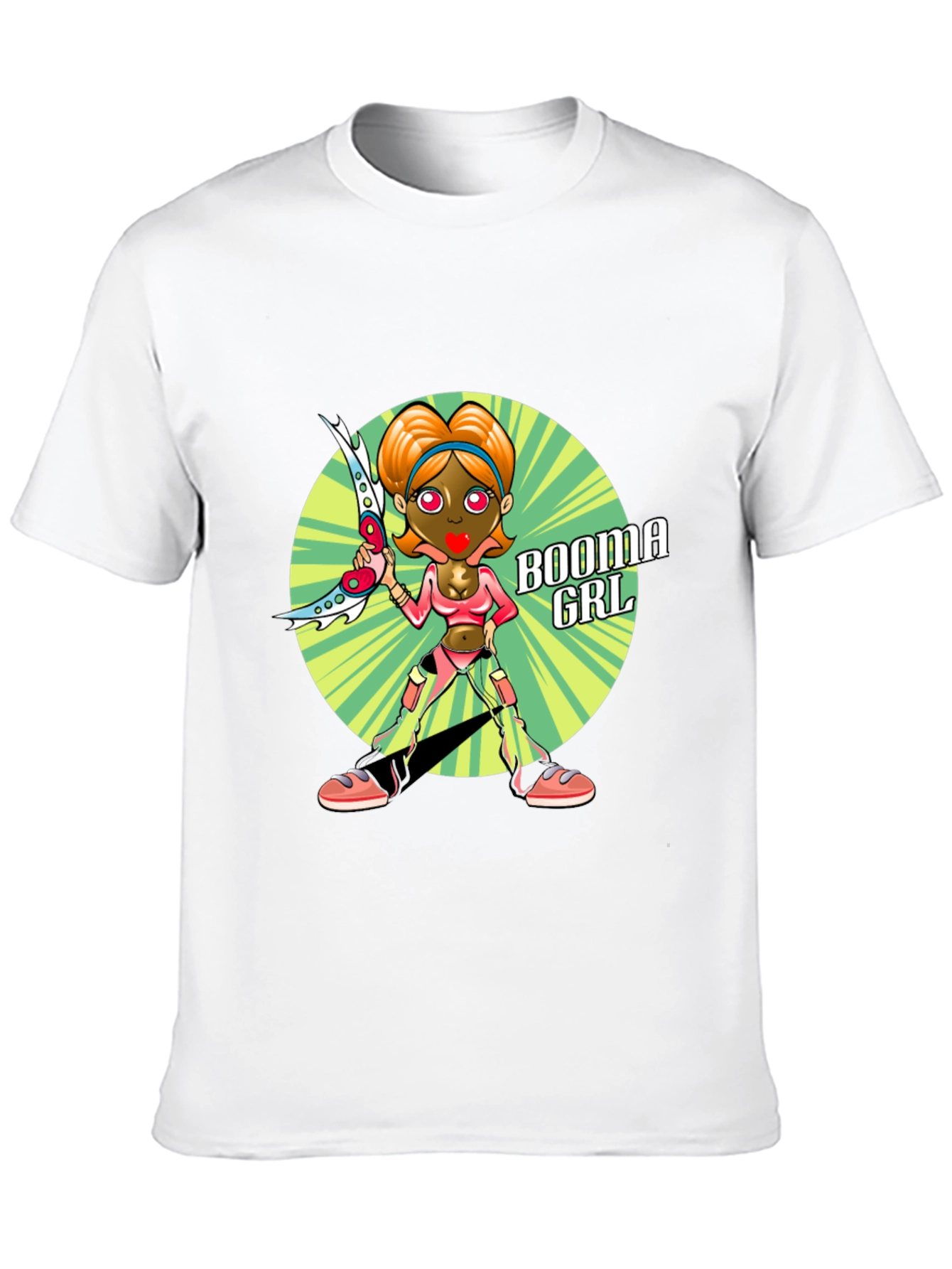 Booma Girl Graphic Tee - Unique Cartoon Design