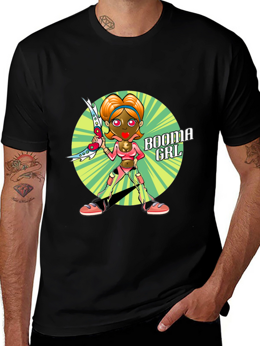 Booma Girl Graphic Tee - Unique Cartoon Design