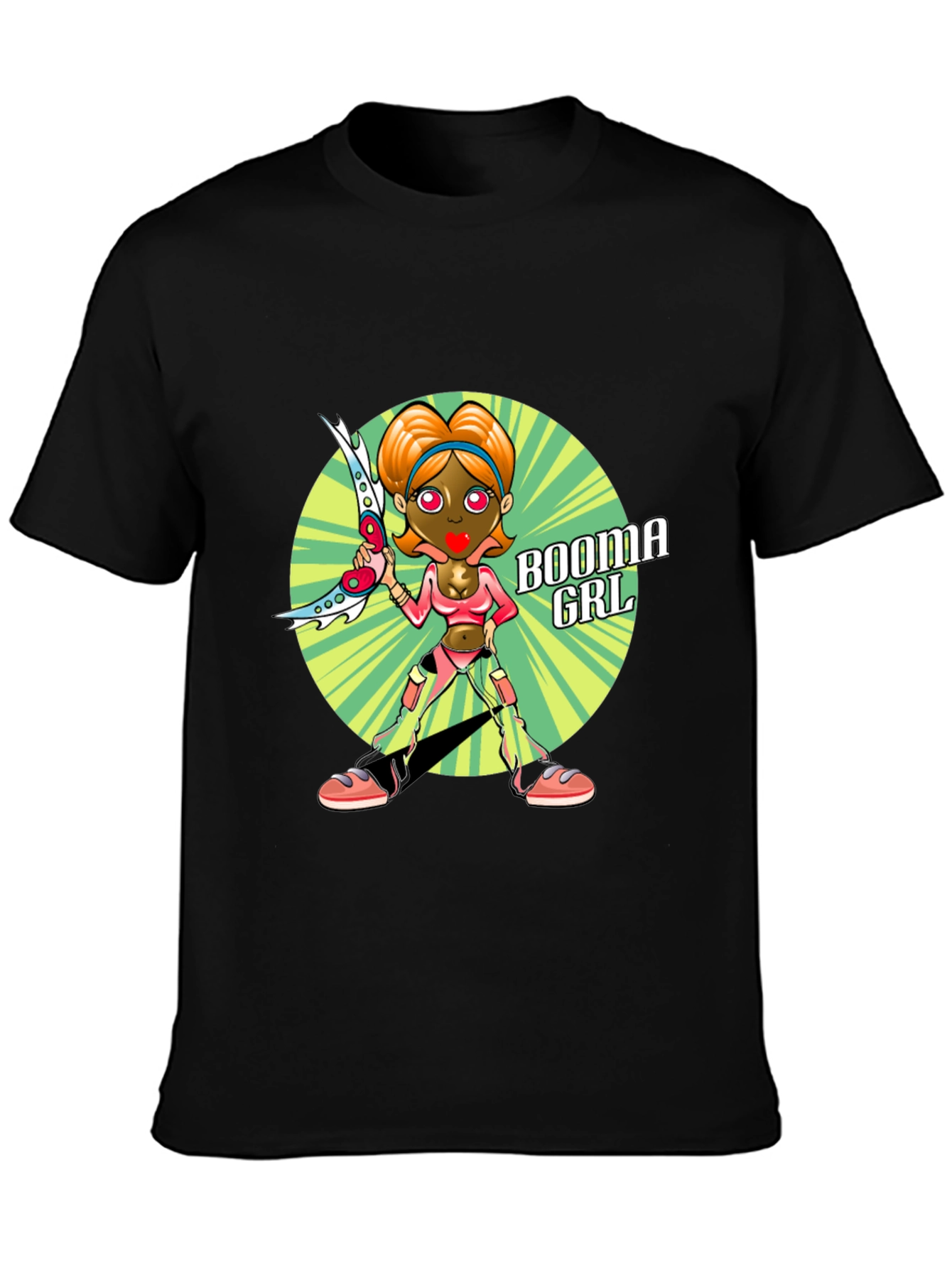 Booma Girl Graphic Tee - Unique Cartoon Design