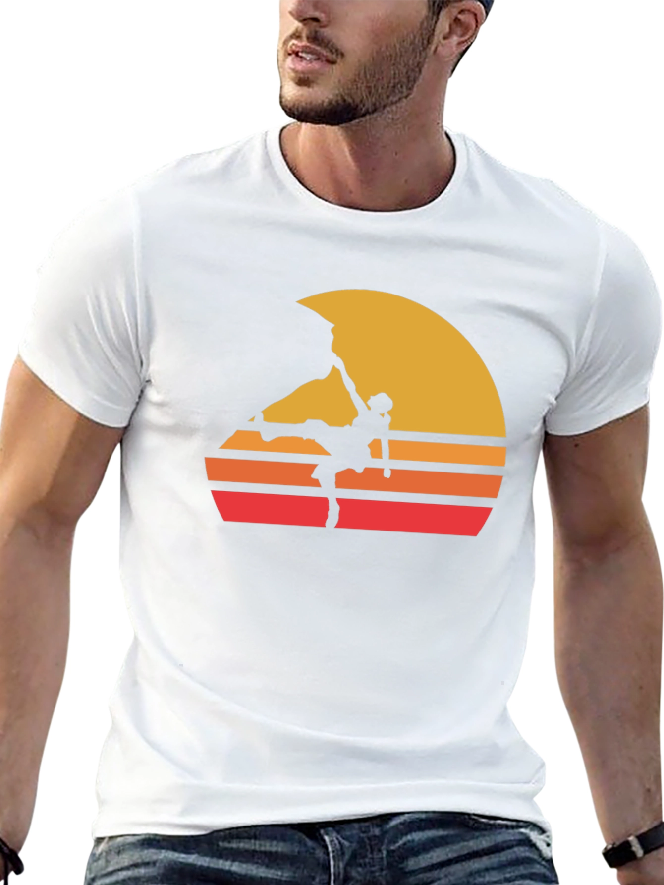 Retro Climbing Sunset Graphic Tee