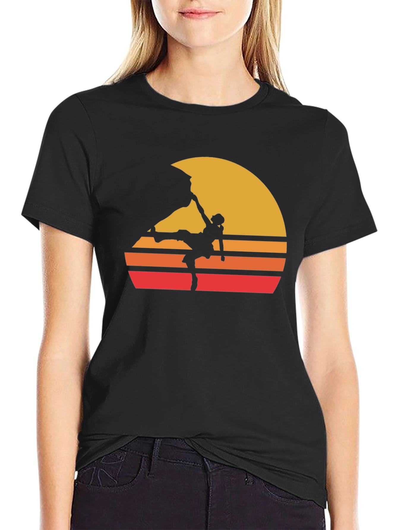 Retro Climbing Sunset Graphic Tee
