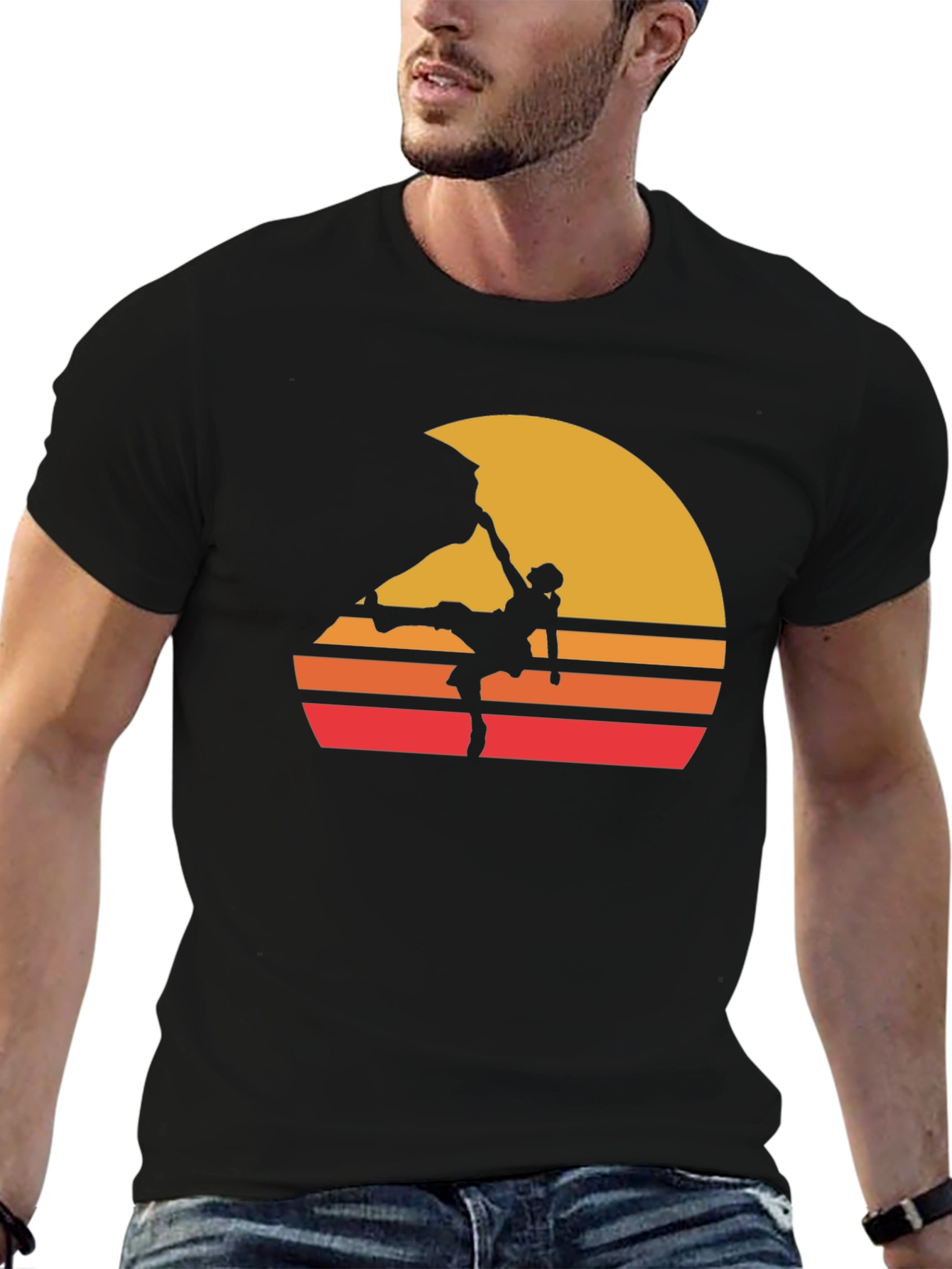 Retro Climbing Sunset Graphic Tee