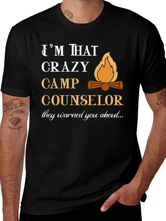 Crazy Camp Counselor T-Shirt - Fun Summer Camp Tee
