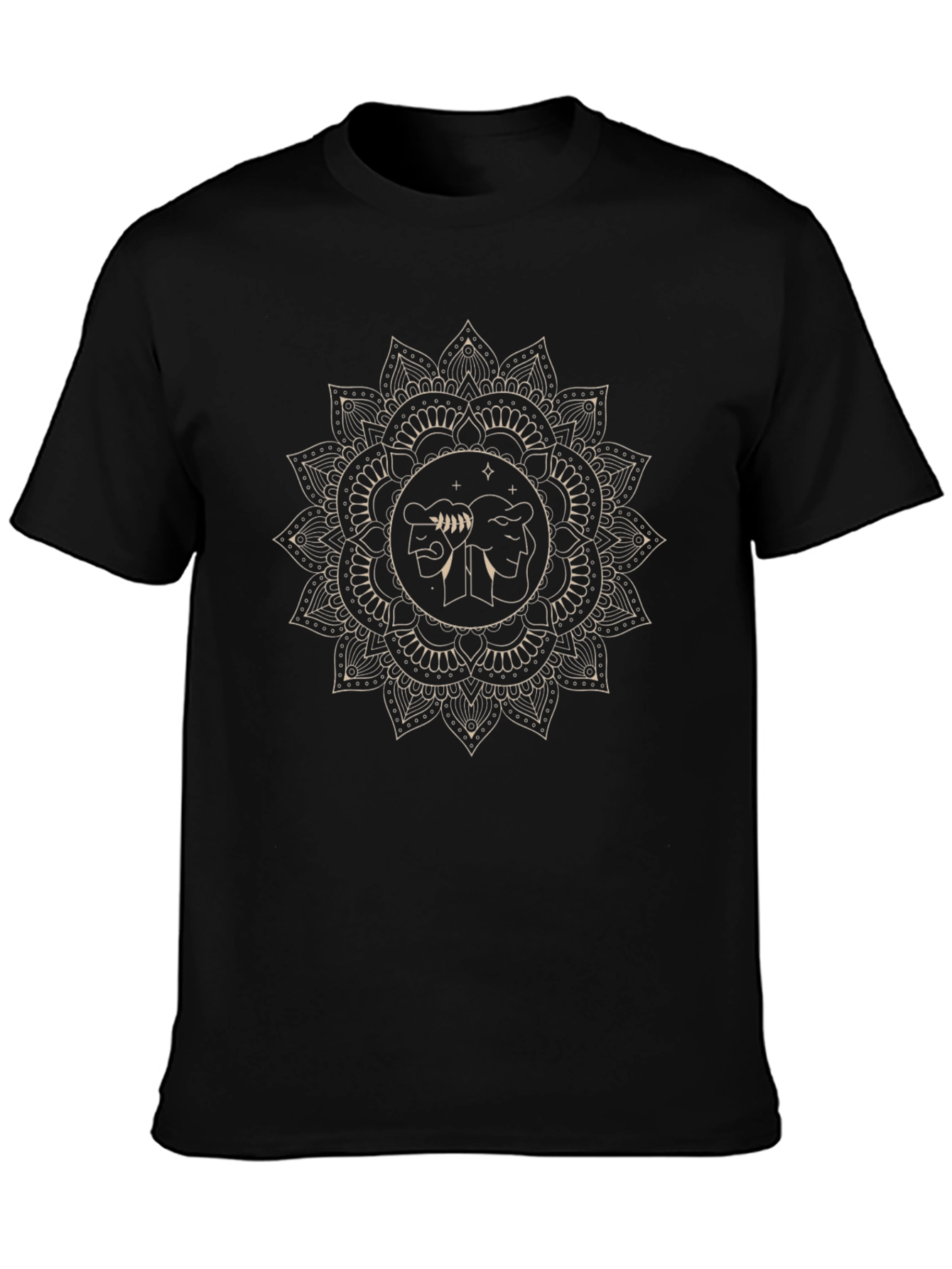 Gemini Mandala Graphic Tee - Zodiac T-Shirt