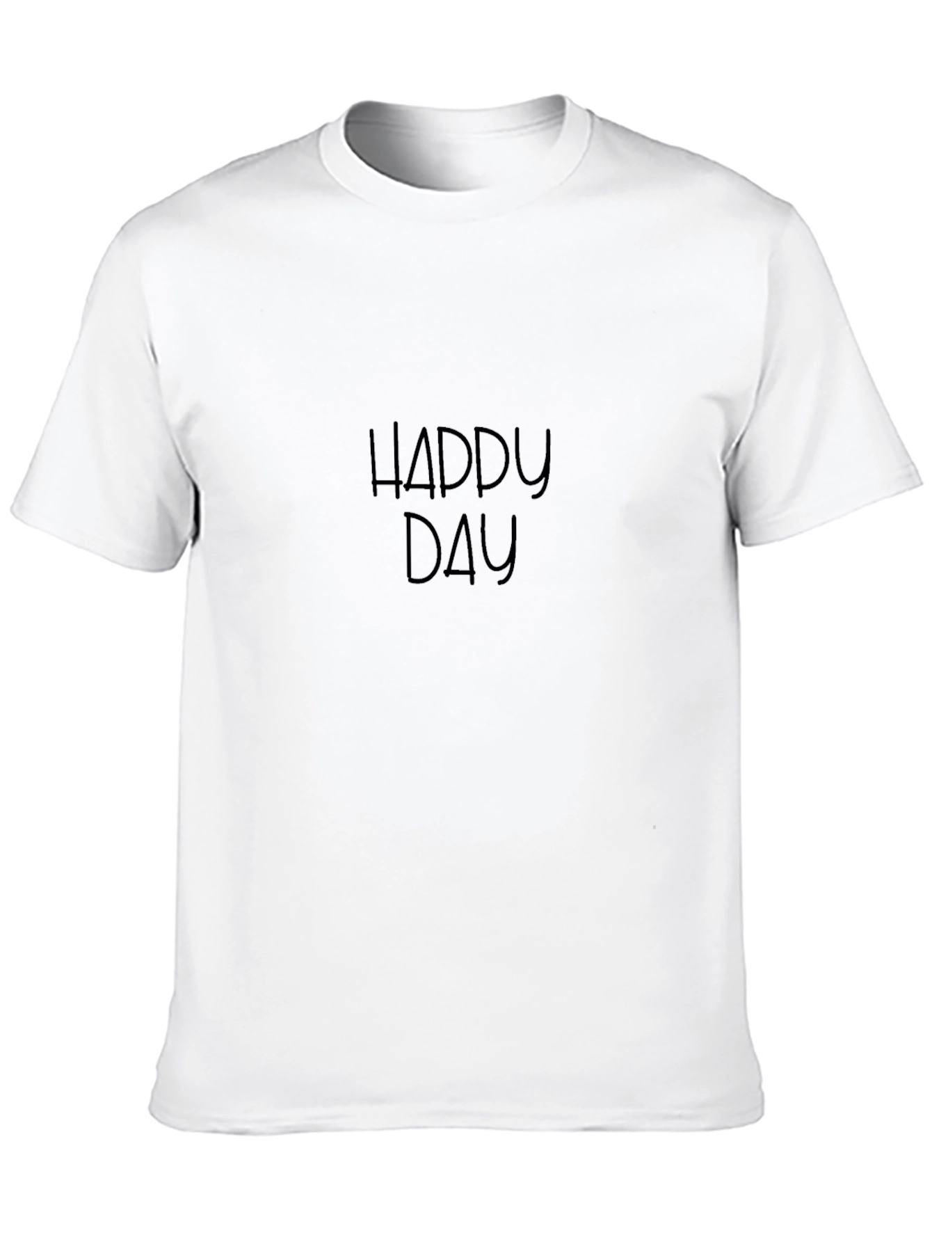 Happy Day Black T-Shirt Casual Wear