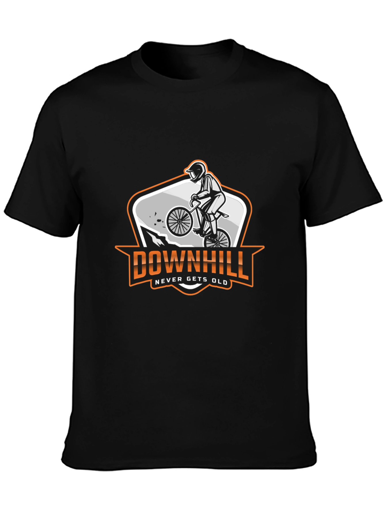 Downhill Biker Graphic T-Shirt - Never Gets Old
