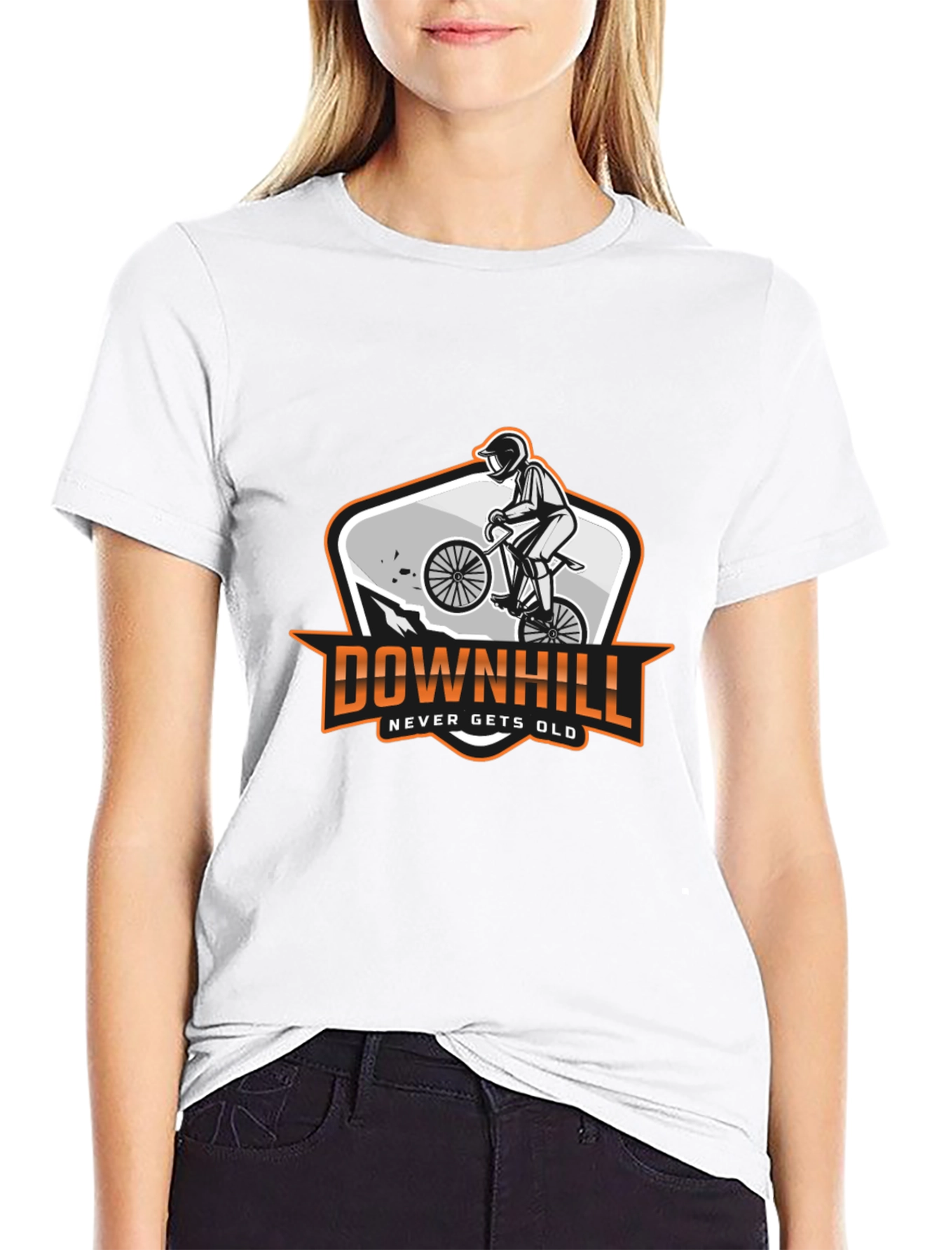 Downhill Biker Graphic T-Shirt - Never Gets Old