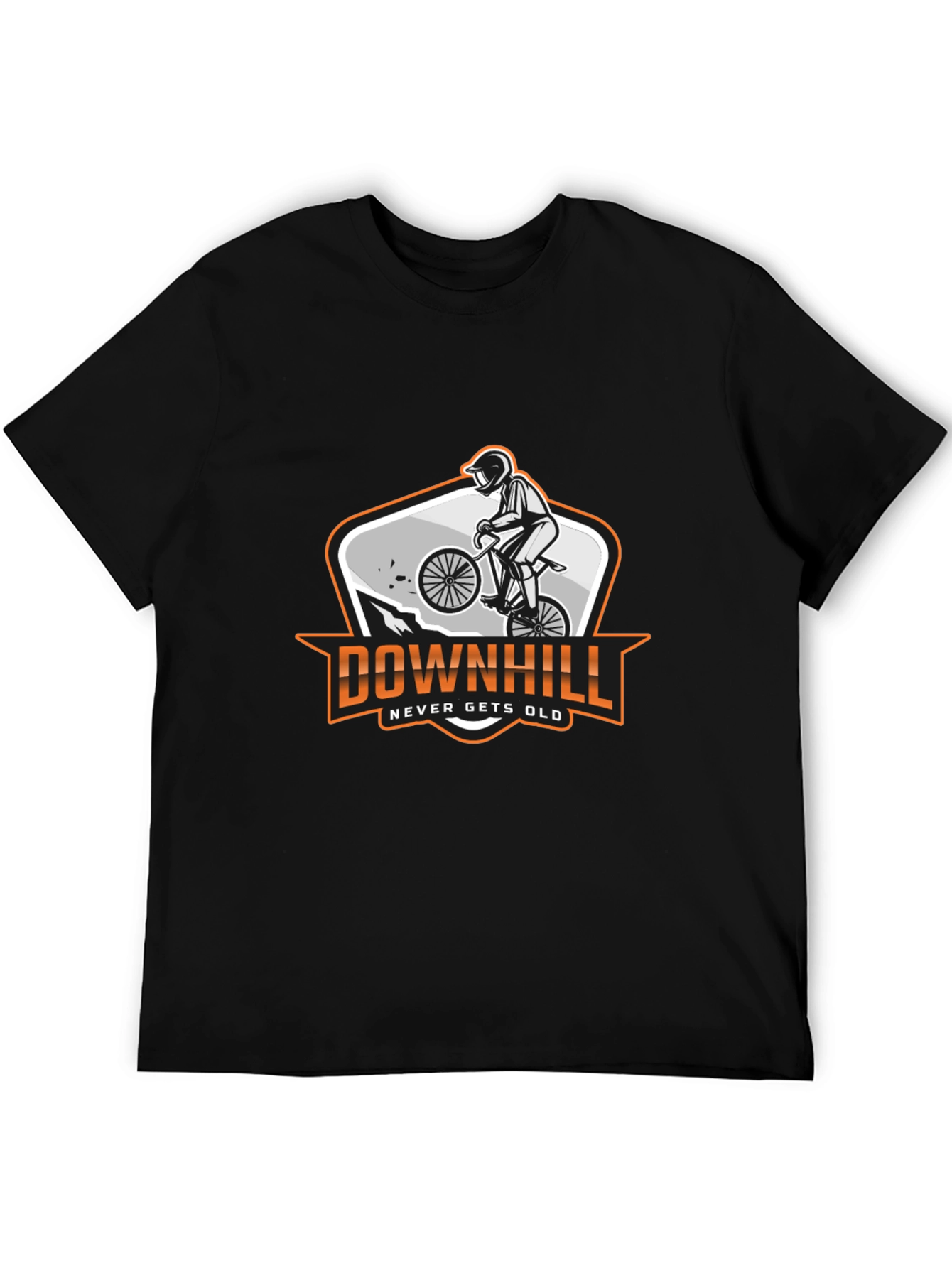Downhill Biker Graphic T-Shirt - Never Gets Old