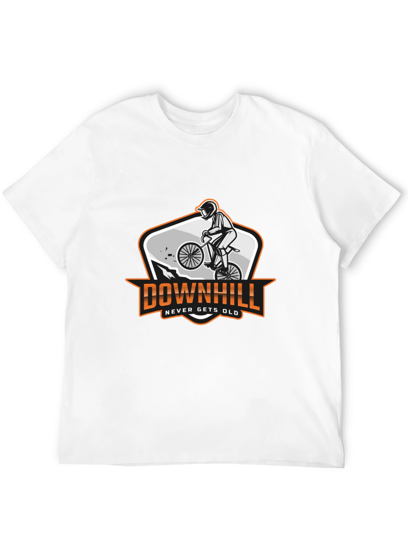 Downhill Biker Graphic T-Shirt - Never Gets Old