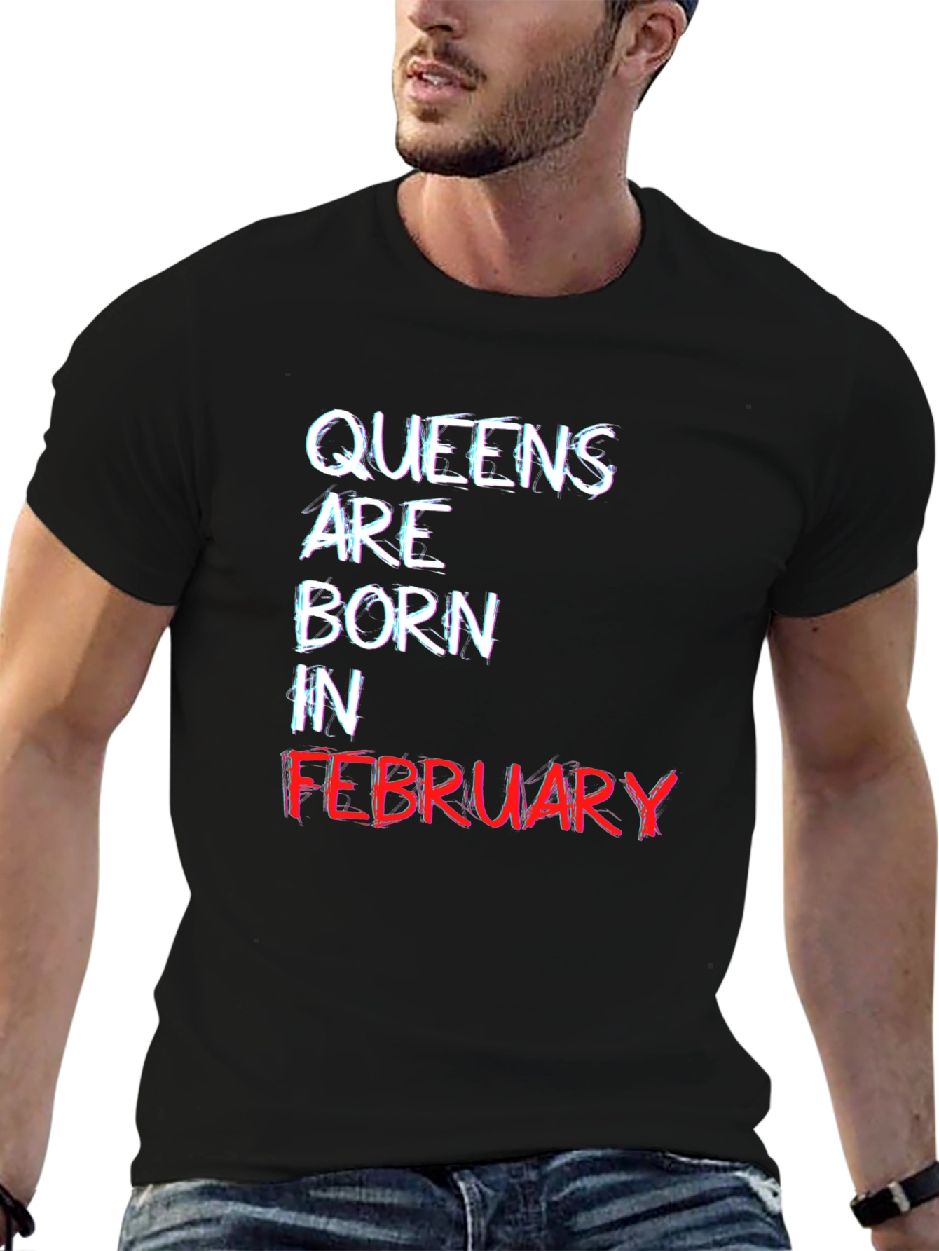 Queens Born in February Black T-Shirt