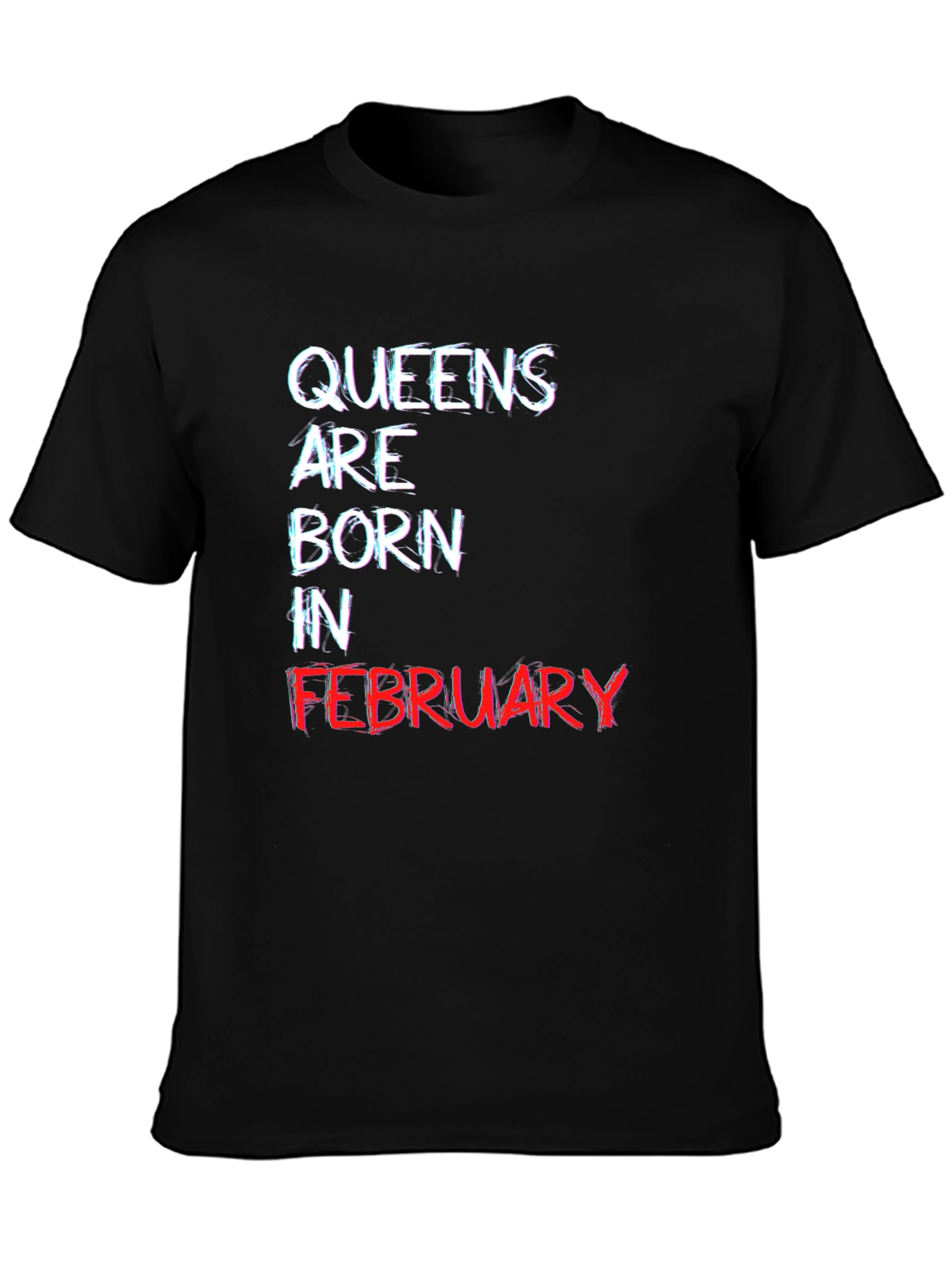 Queens Born in February Black T-Shirt