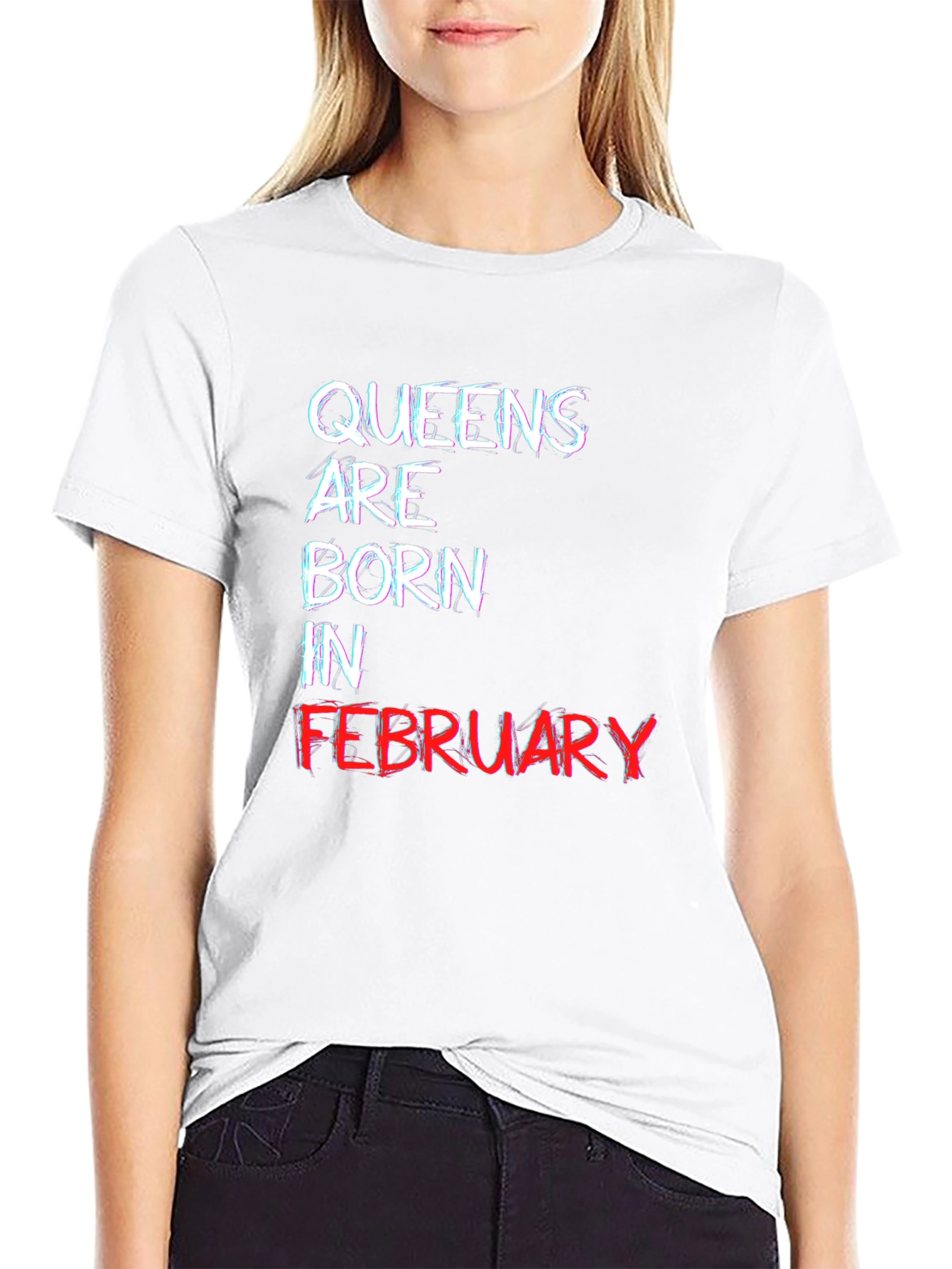 Queens Born in February Black T-Shirt