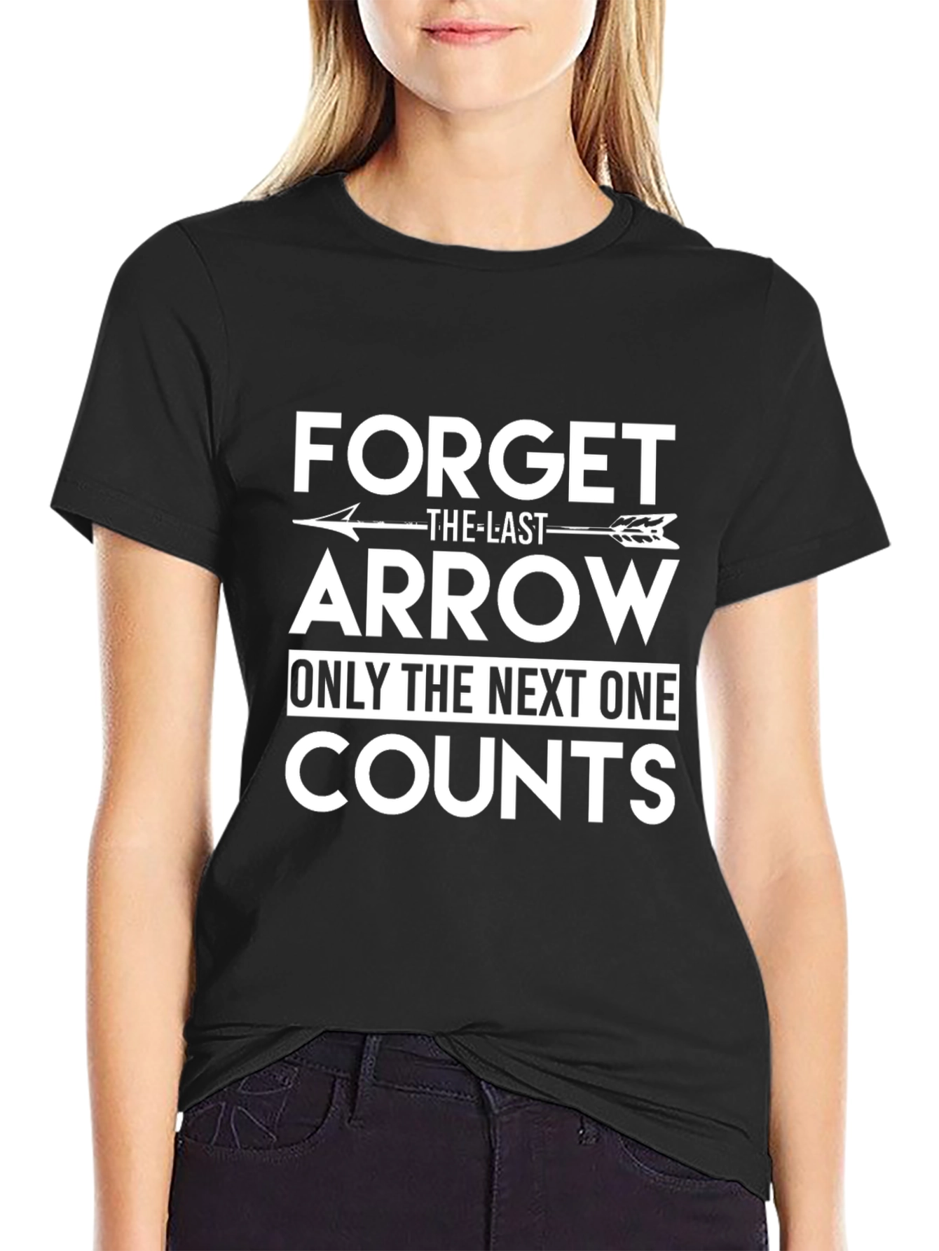 Forget The Last Arrow Black Graphic T-Shirt