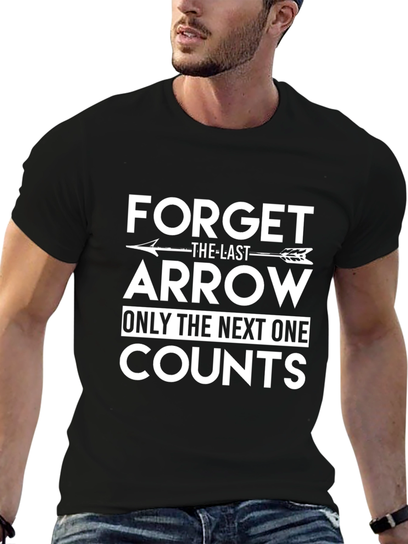 Forget The Last Arrow Black Graphic T-Shirt