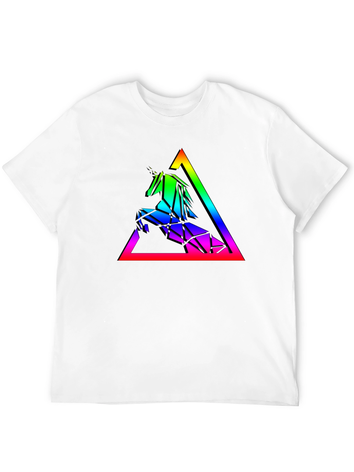 Geometric Unicorn Rainbow T-Shirt
