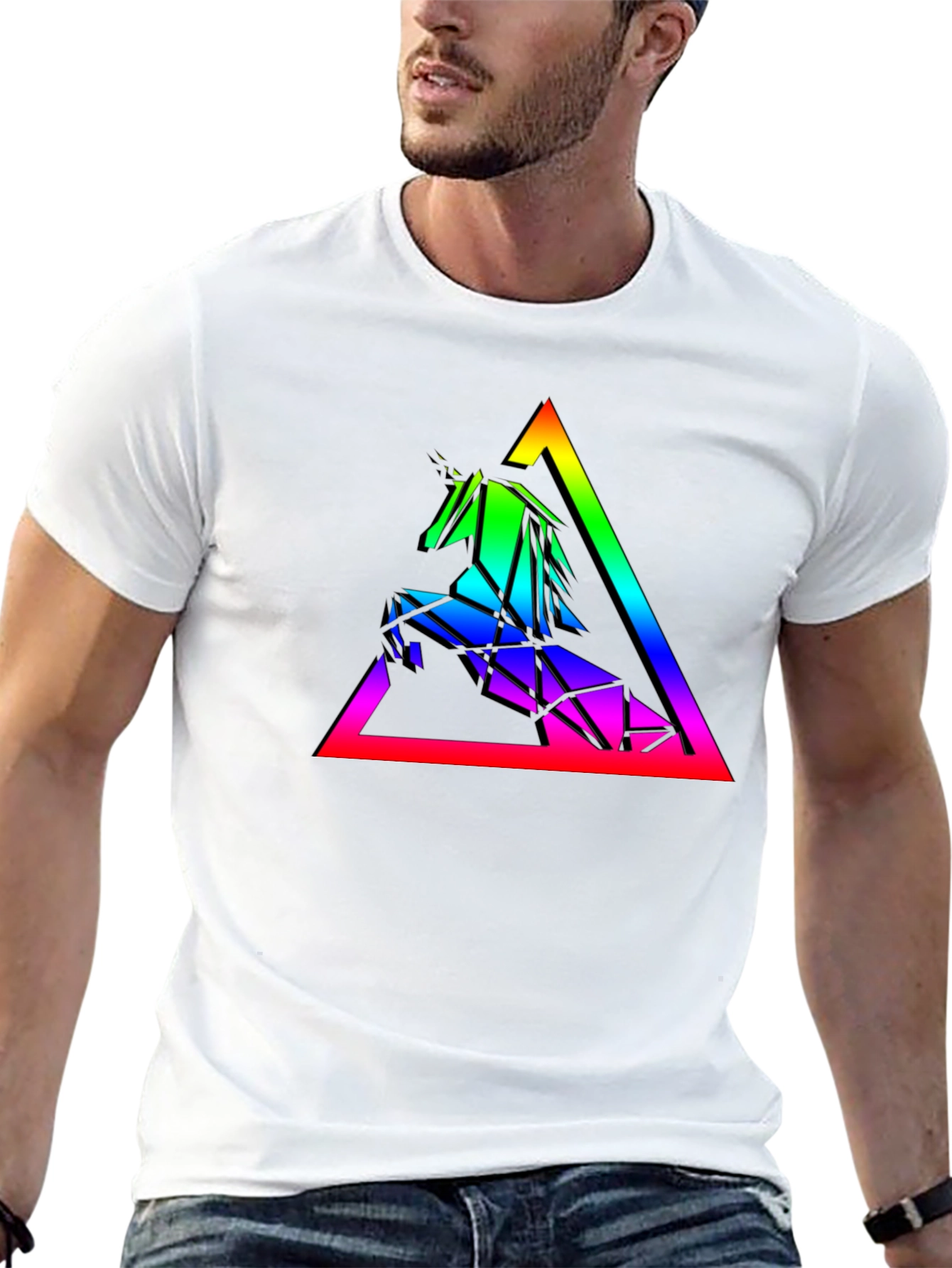 Geometric Unicorn Rainbow T-Shirt