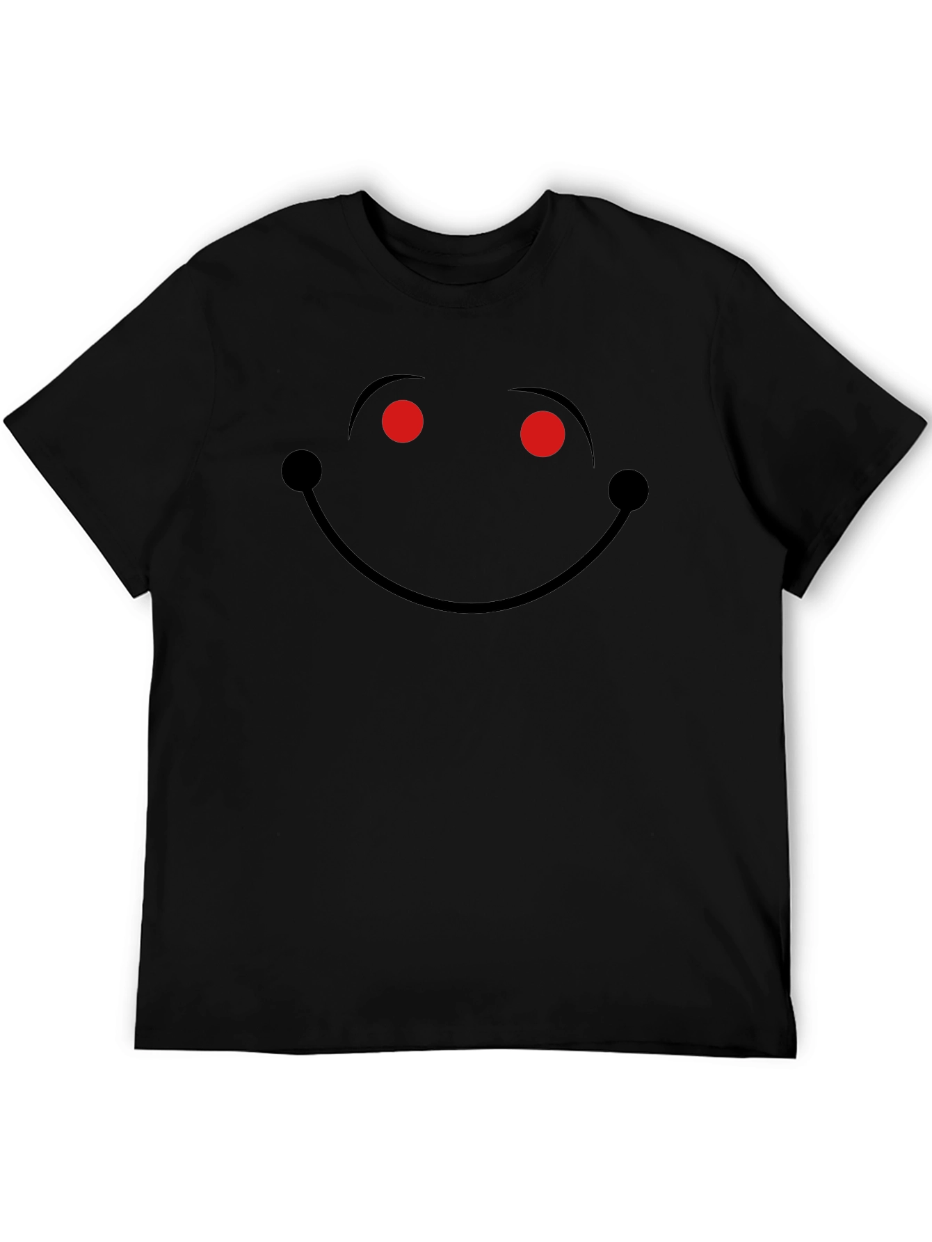 Mens Black Evil Smile Graphic T-Shirt